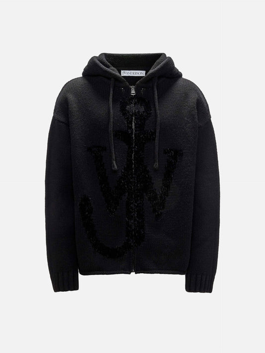 JW ANDERSON - Zip-Hoodie mit Anker-Logo für Herren