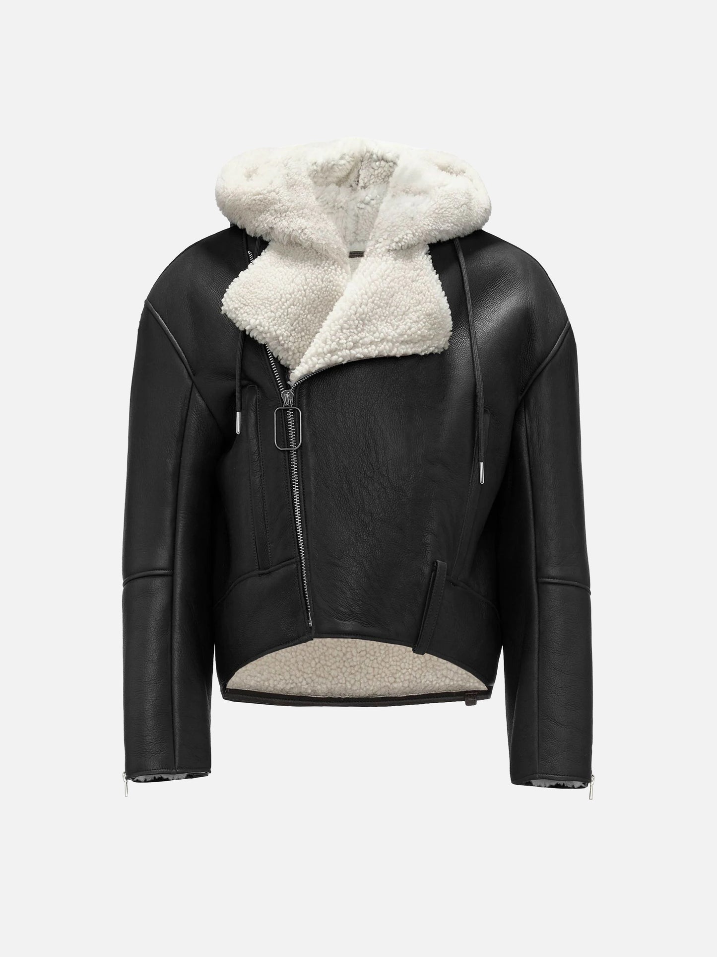 JW ANDERSON - Bikerjacke mit Shearling-Besatz für Damen