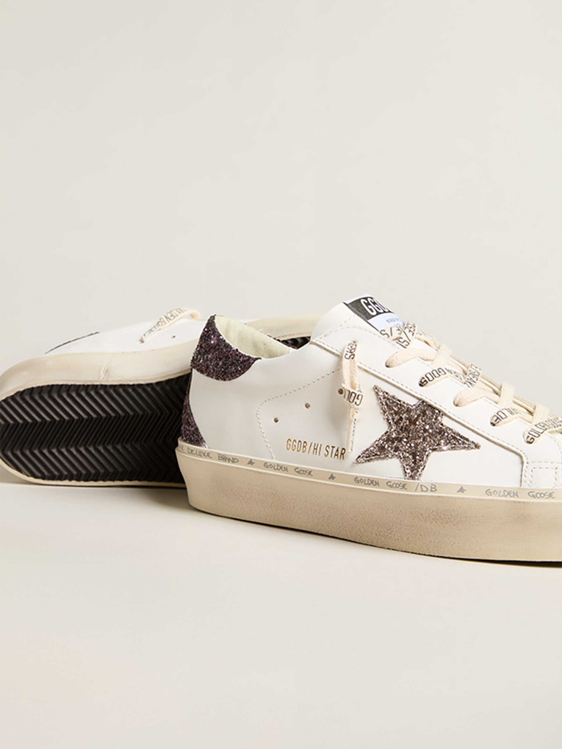 GOLDEN GOOSE - Sneaker Hi Star Glitter für Damen