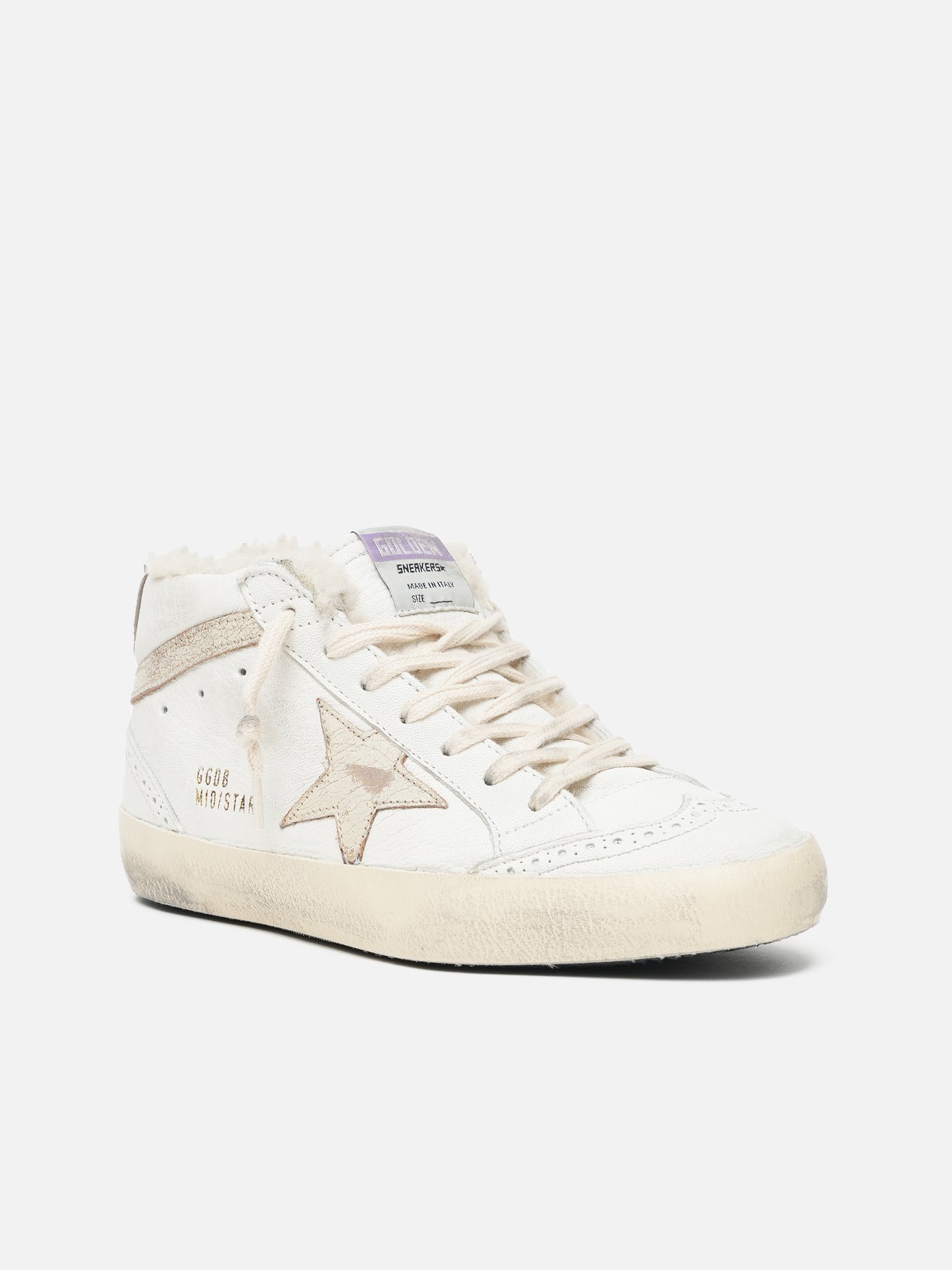 GOLDEN GOOSE - Sneaker Mid Star mit Shearling für Damen