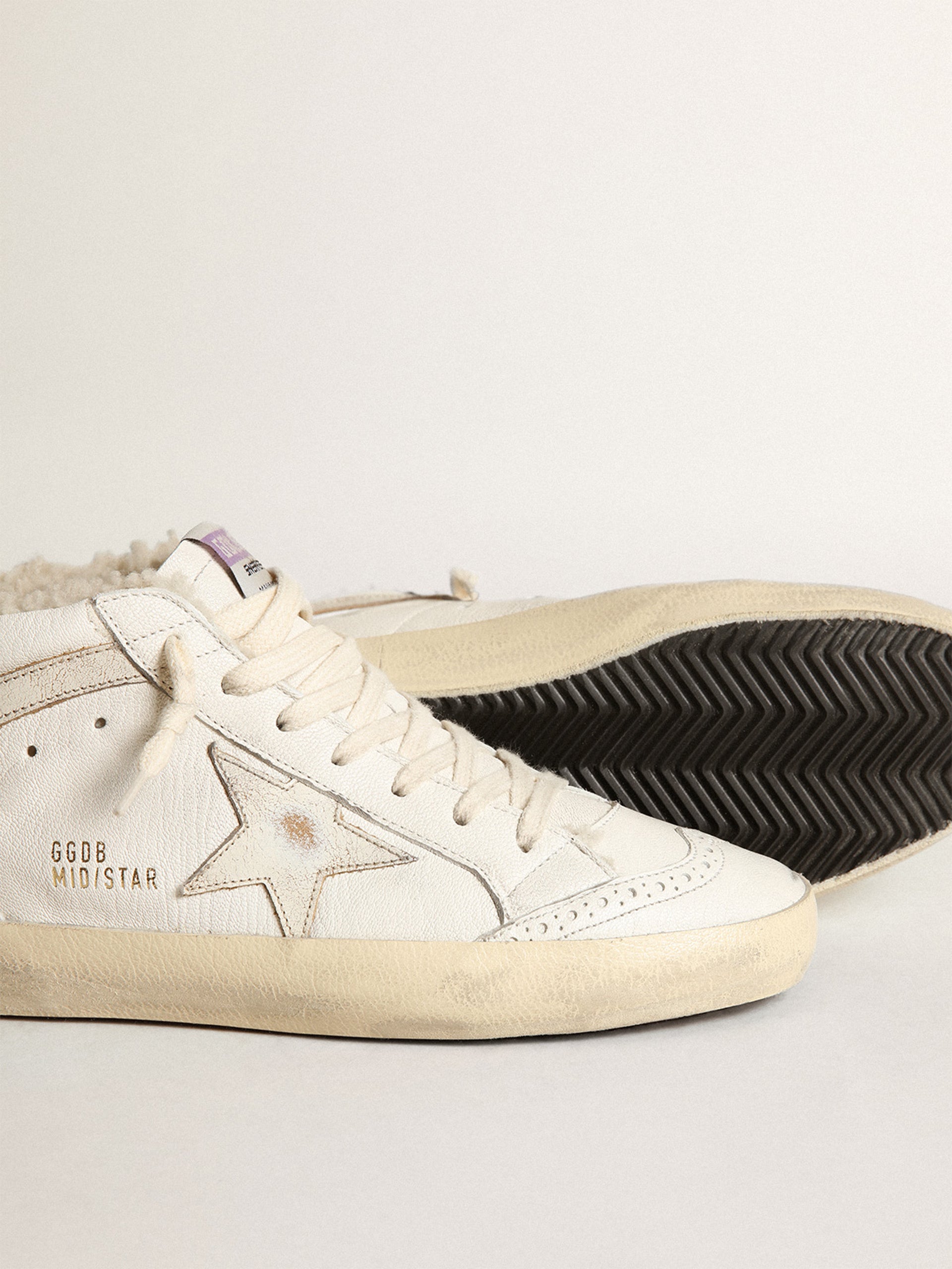 GOLDEN GOOSE - Sneaker Mid Star mit Shearling für Damen