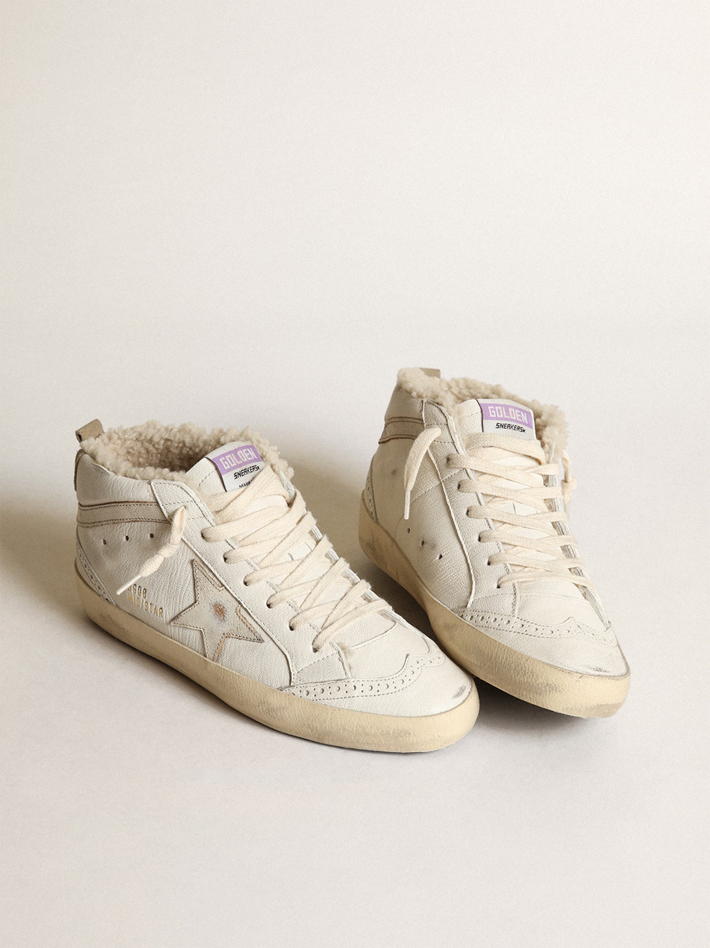 GOLDEN GOOSE - Sneaker Mid Star mit Shearling für Damen