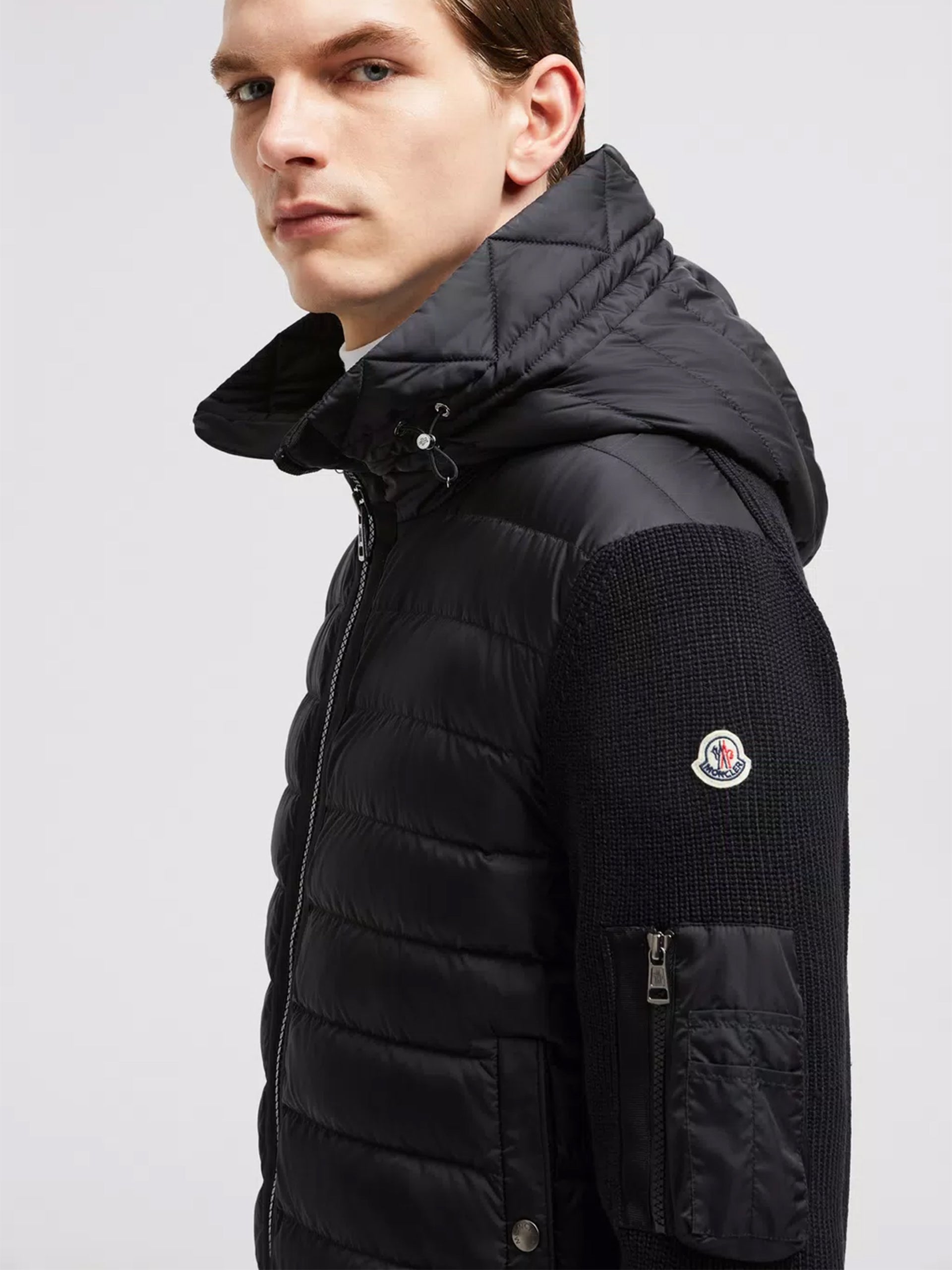 MONCLER - Kapuzenpullover mit Daunenfüllung für Herren