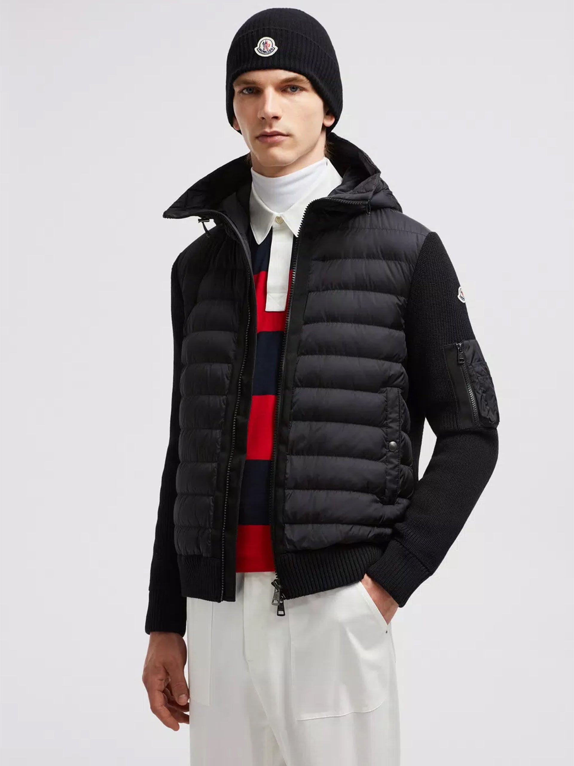 MONCLER - Kapuzenpullover mit Daunenfüllung für Herren