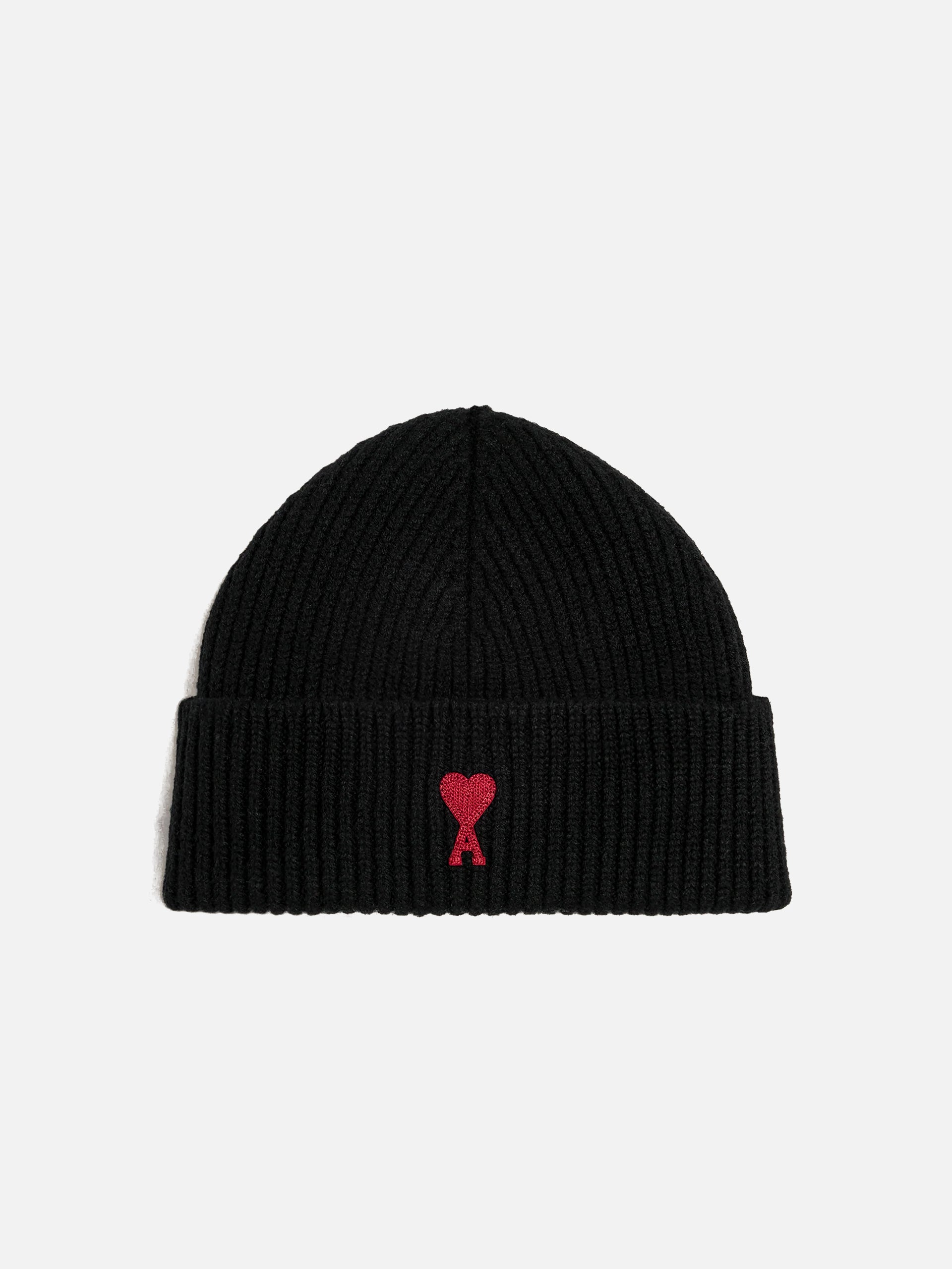 AMI PARIS - Mütze Ami De Coeur mit rotem Logo Schwarz – Black