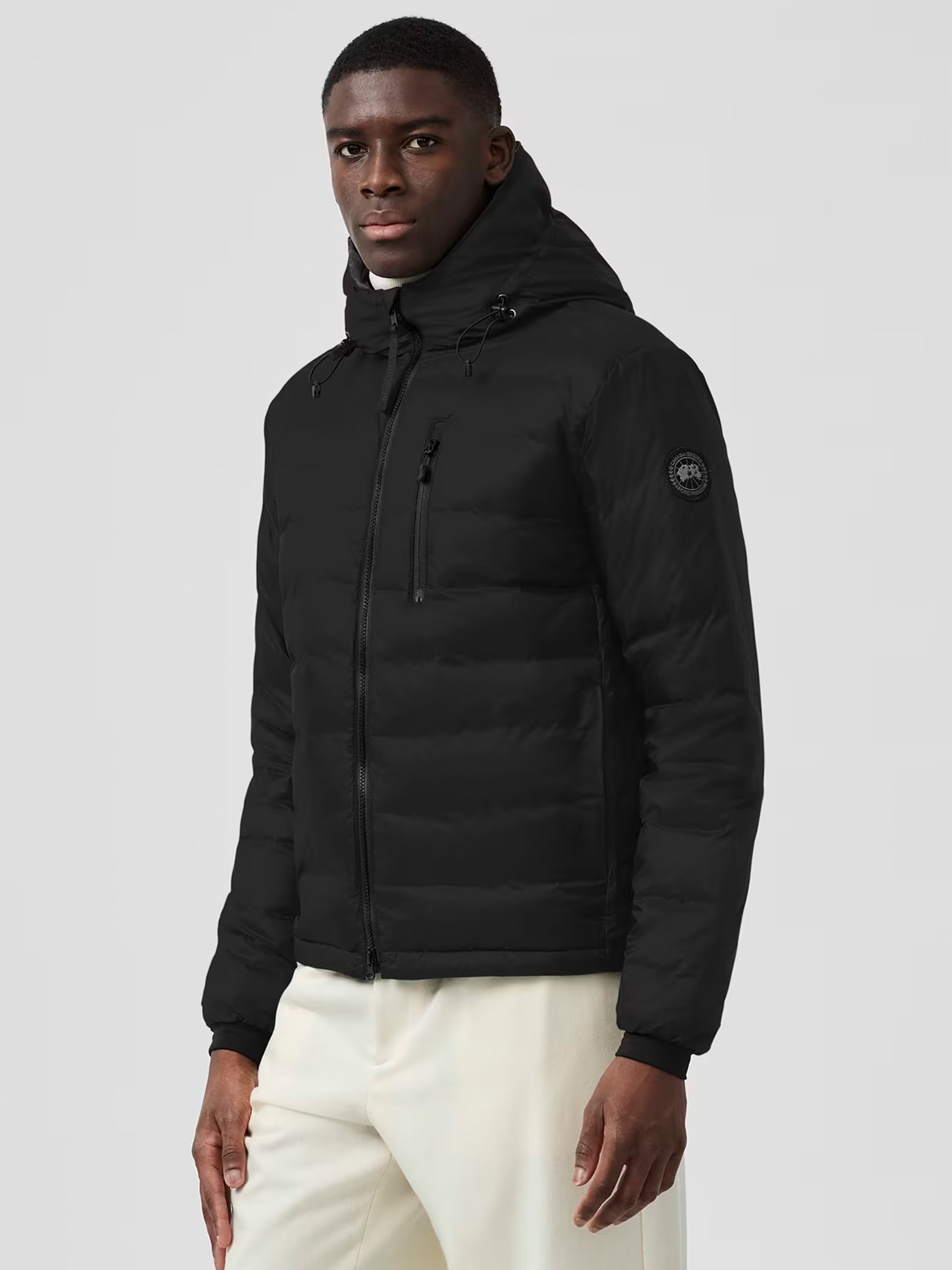 CANADA GOOSE - Daunenjacke Lodge mit Kapuze für Herren Schwarz – Black