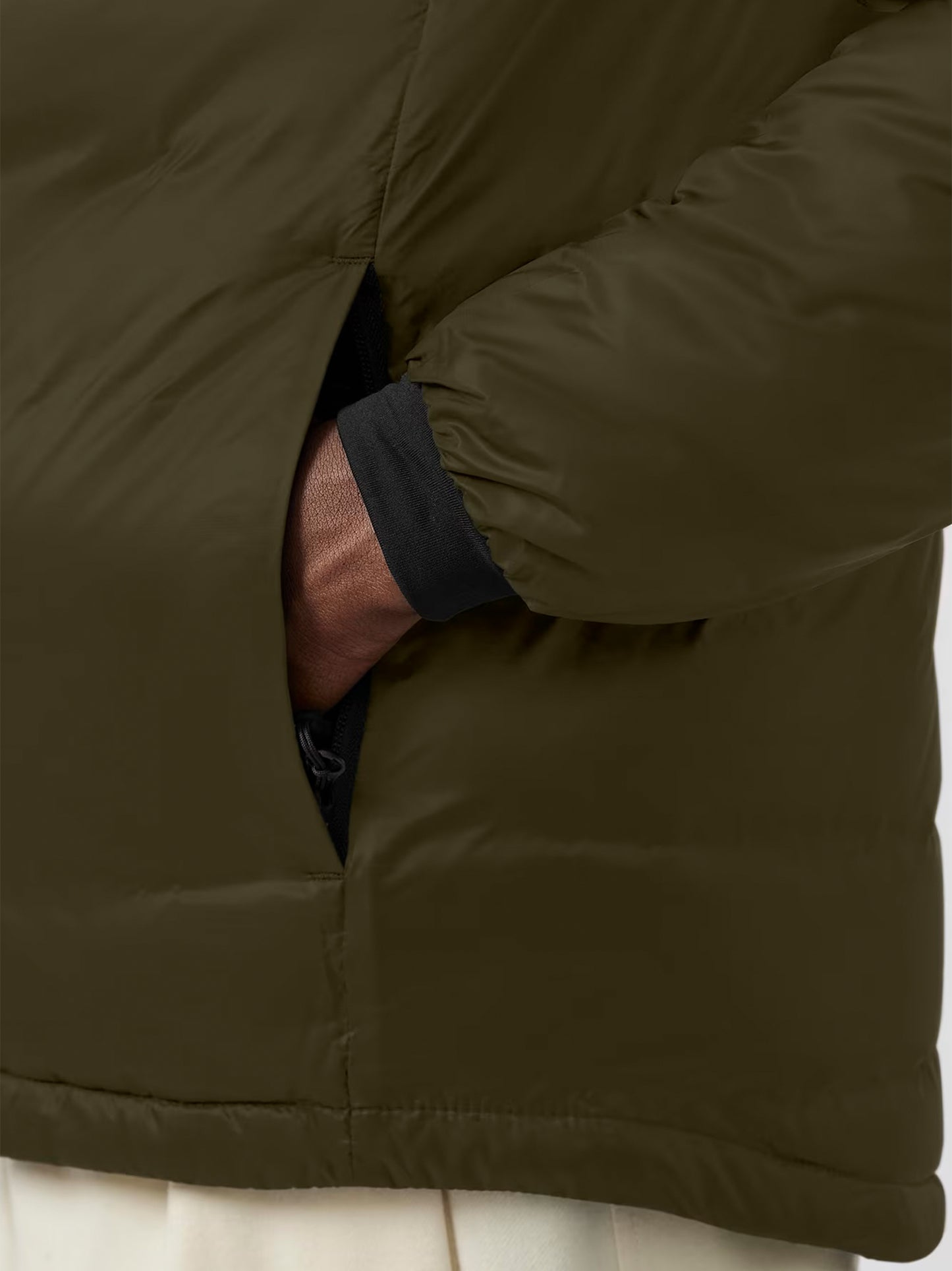 CANADA GOOSE - Daunenjacke Lodge mit Kapuze für Herren Olivgrün – Olive green