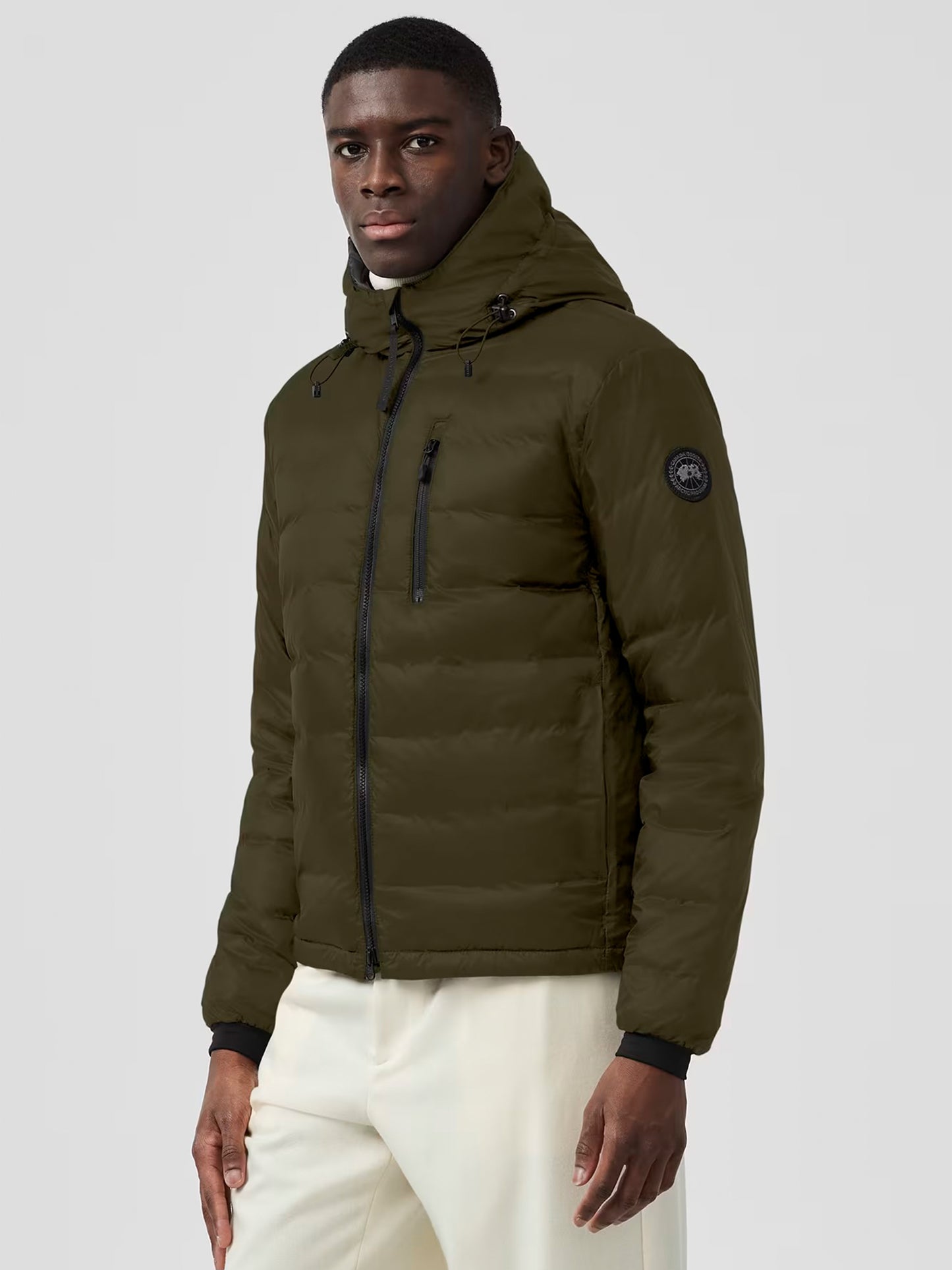 CANADA GOOSE - Daunenjacke Lodge mit Kapuze für Herren Olivgrün – Olive green