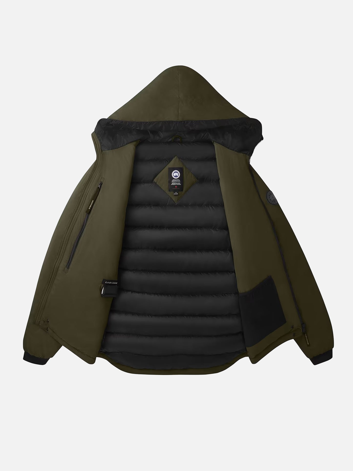 CANADA GOOSE - Daunenjacke Lodge mit Kapuze für Herren Olivgrün – Olive green