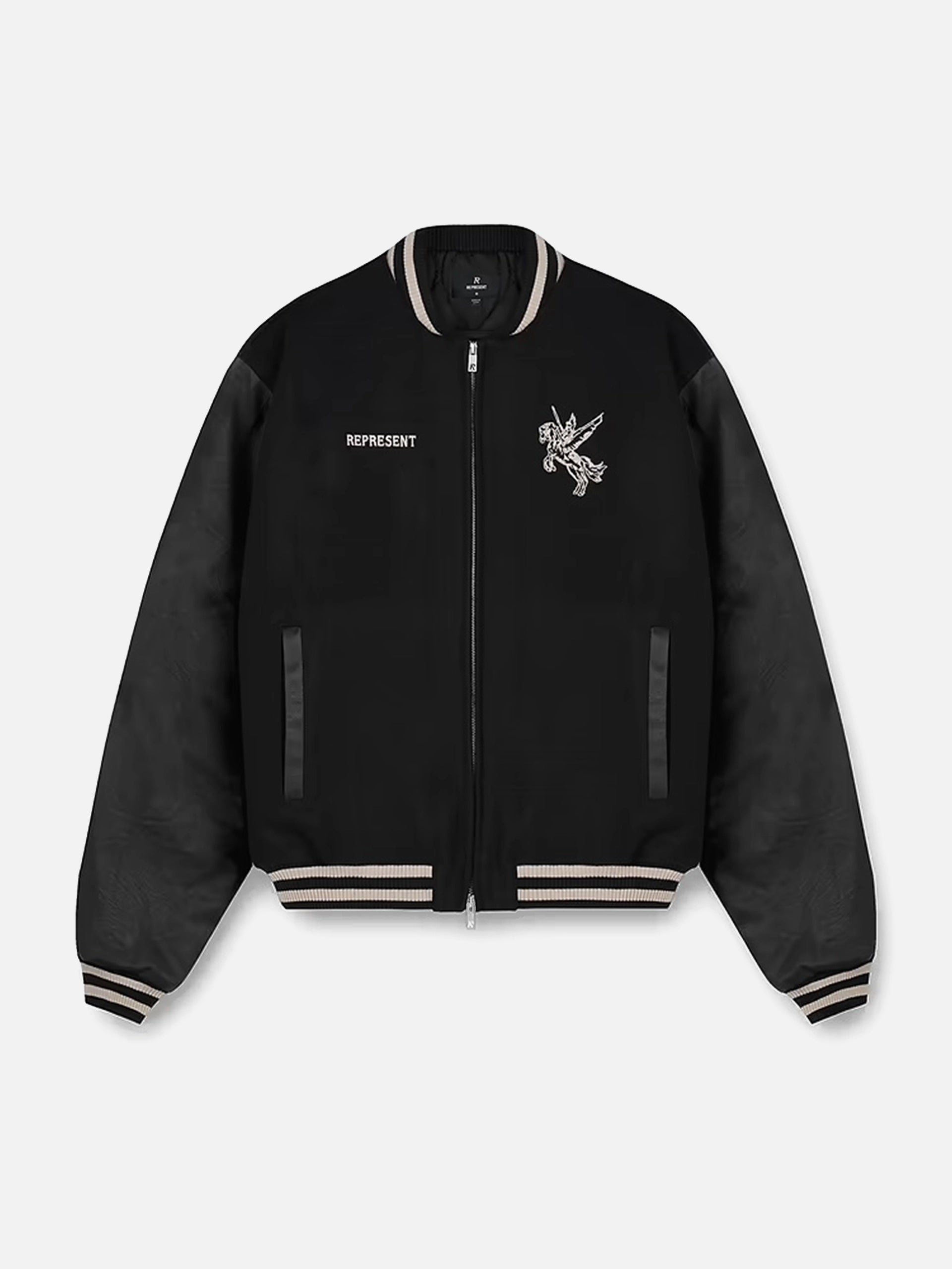 REPRESENT - Collegejacke mit Logo-Stickerei