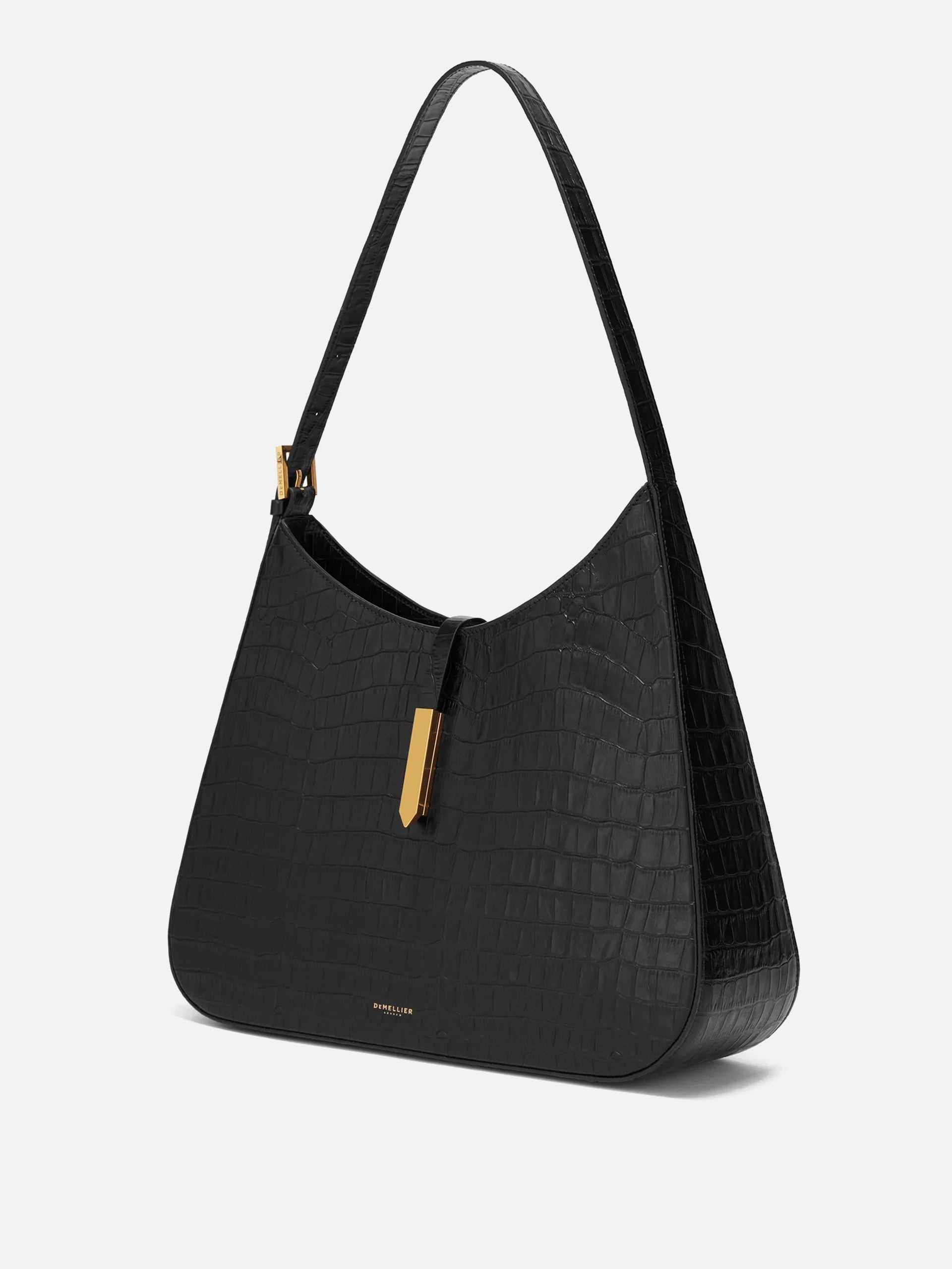 DEMELLIER - Handtasche Large Tokyo Schwarz Kroko – Black Croc