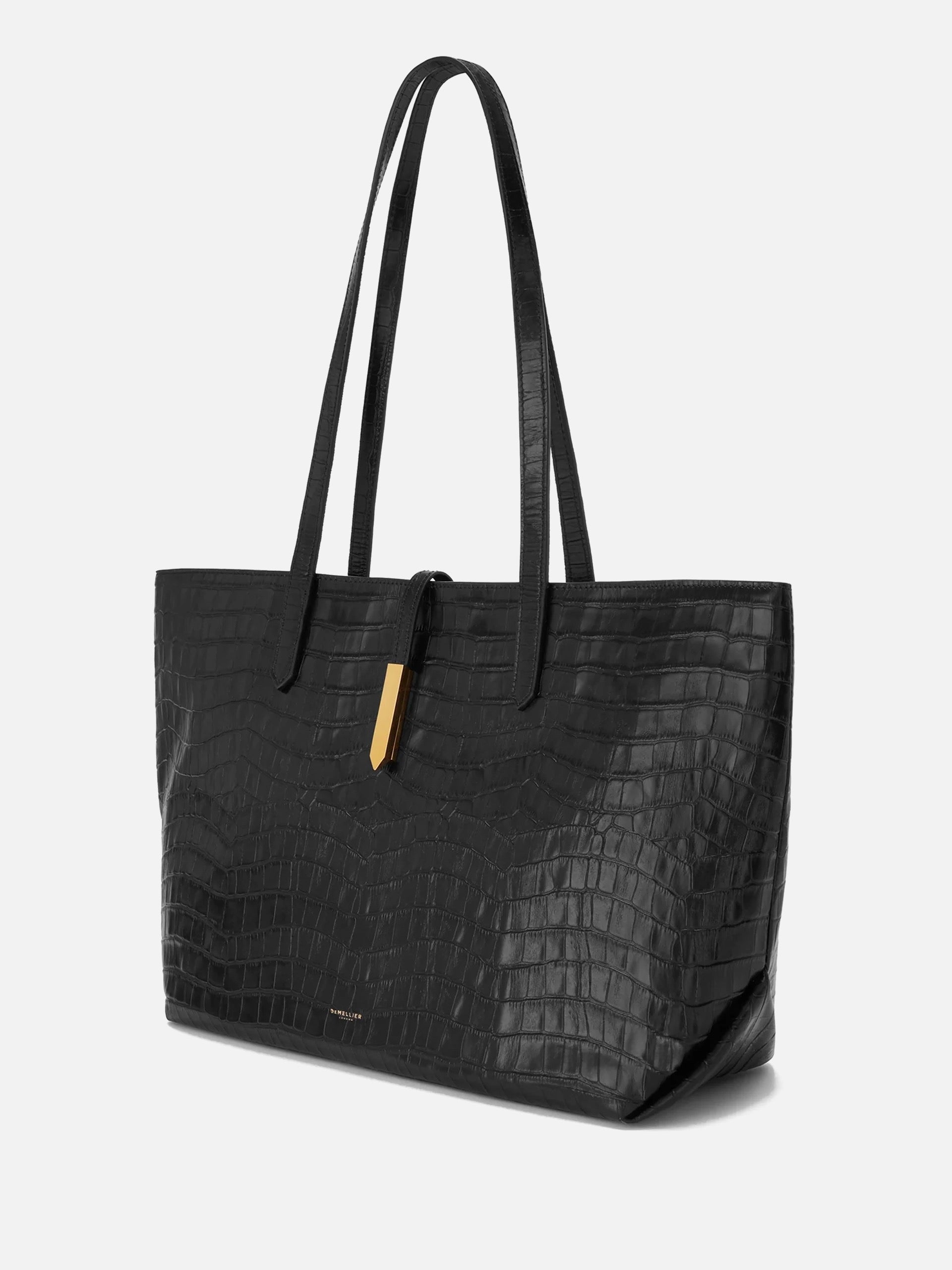 DEMELLIER - Handtasche Tokyo Tote Schwarz Kroko – Black Croc