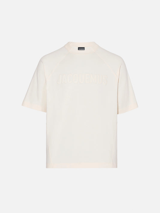 JACQUEMUS - T-Shirt Typo mit Logo für Herren Light Beige