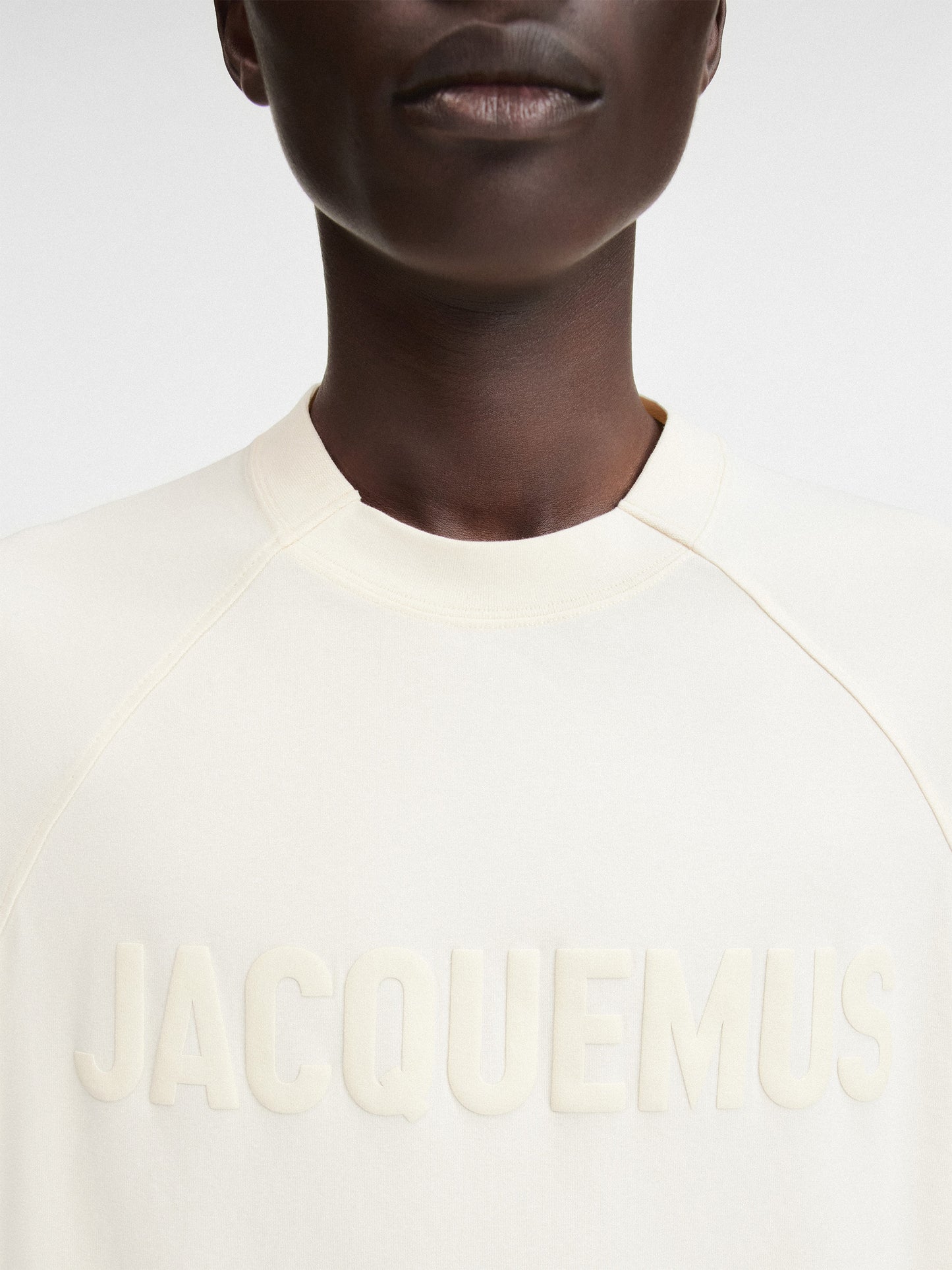 JACQUEMUS - T-Shirt Typo mit Logo für Herren Light Beige