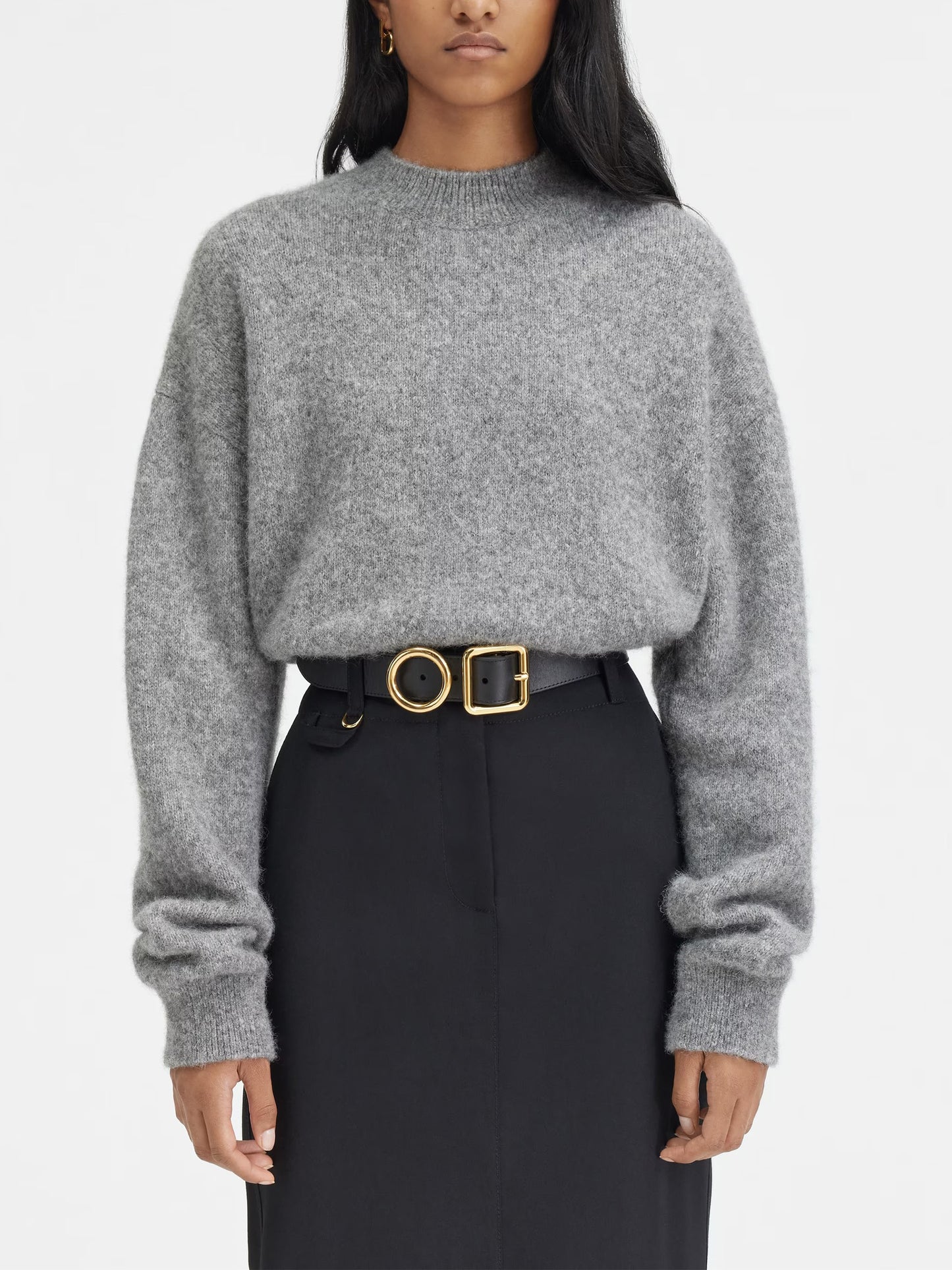 JACQUEMUS - Pullover mit Logo für Damen Grau – Gray