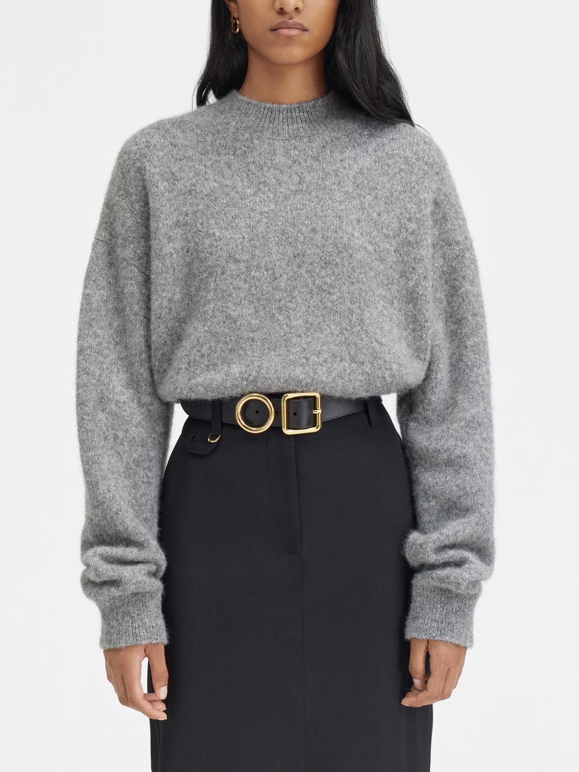 JACQUEMUS - Pullover mit Logo für Damen Grau – Gray