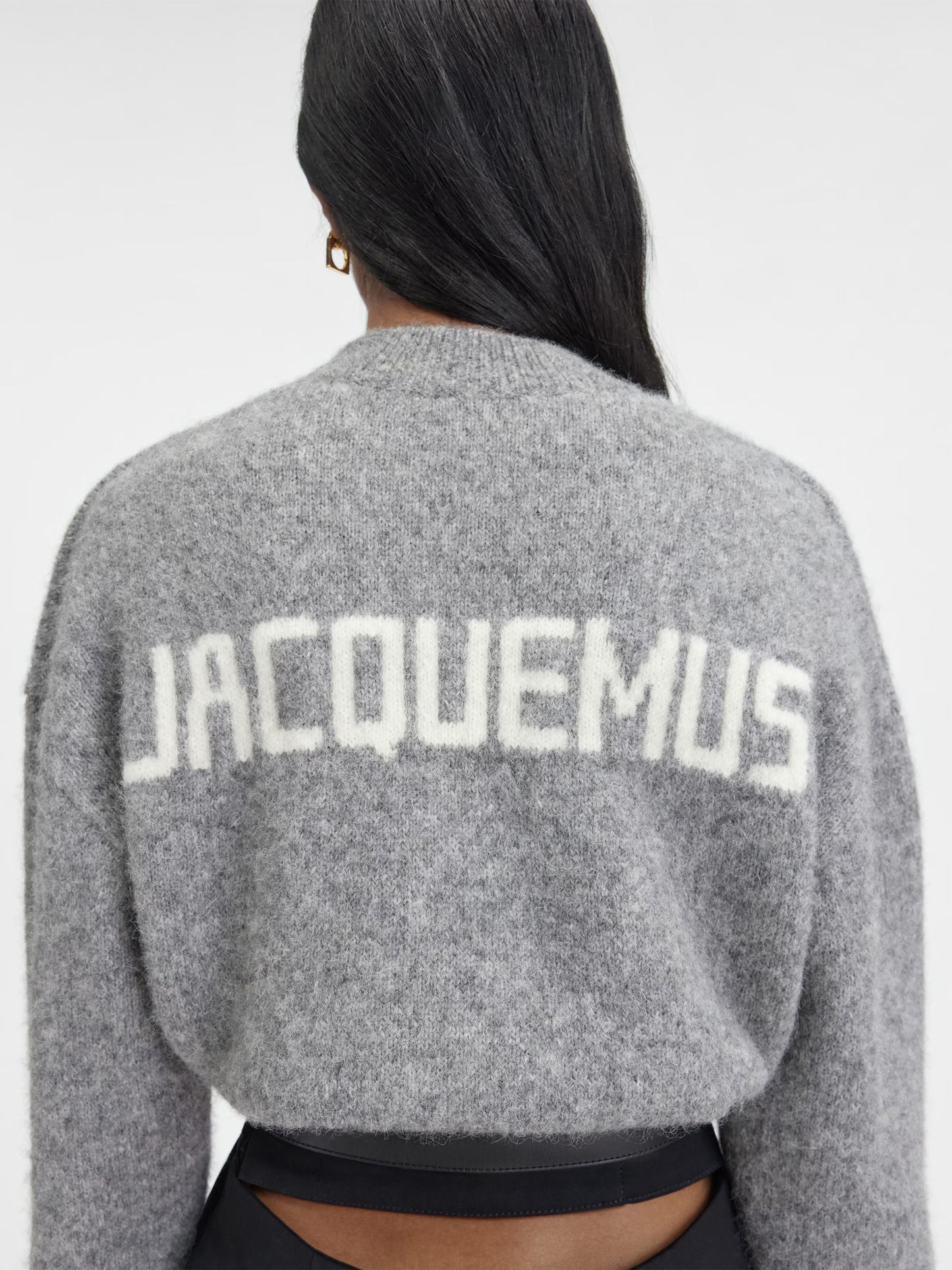 JACQUEMUS - Pullover mit Logo für Damen Grau – Gray