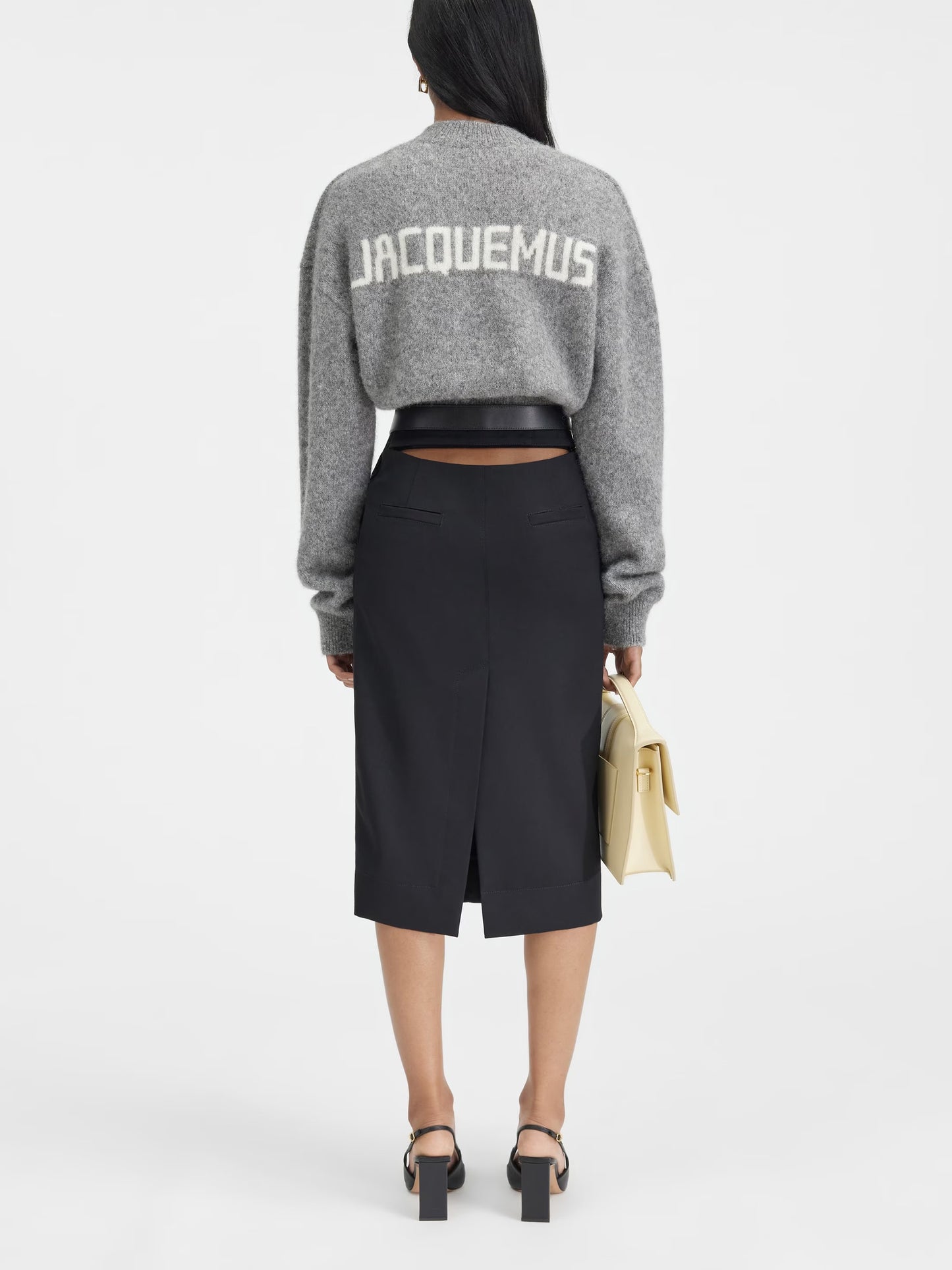 JACQUEMUS - Pullover mit Logo für Damen Grau – Gray