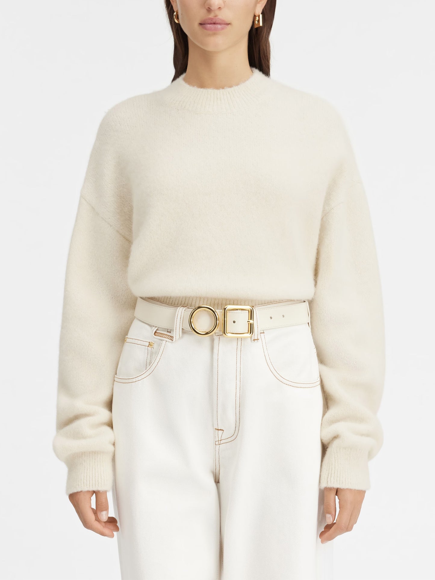 JACQUEMUS - Pullover mit Logo für Damen Light Beige