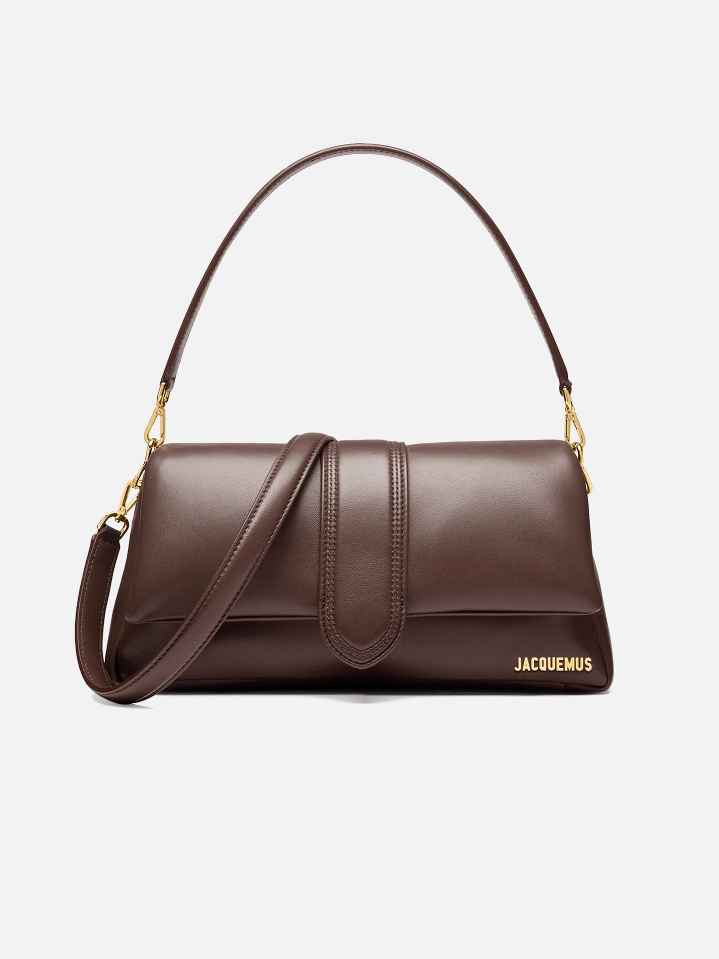 JACQUEMUS - Schultertasche Le Bambimou aus Leder Braun – Brown