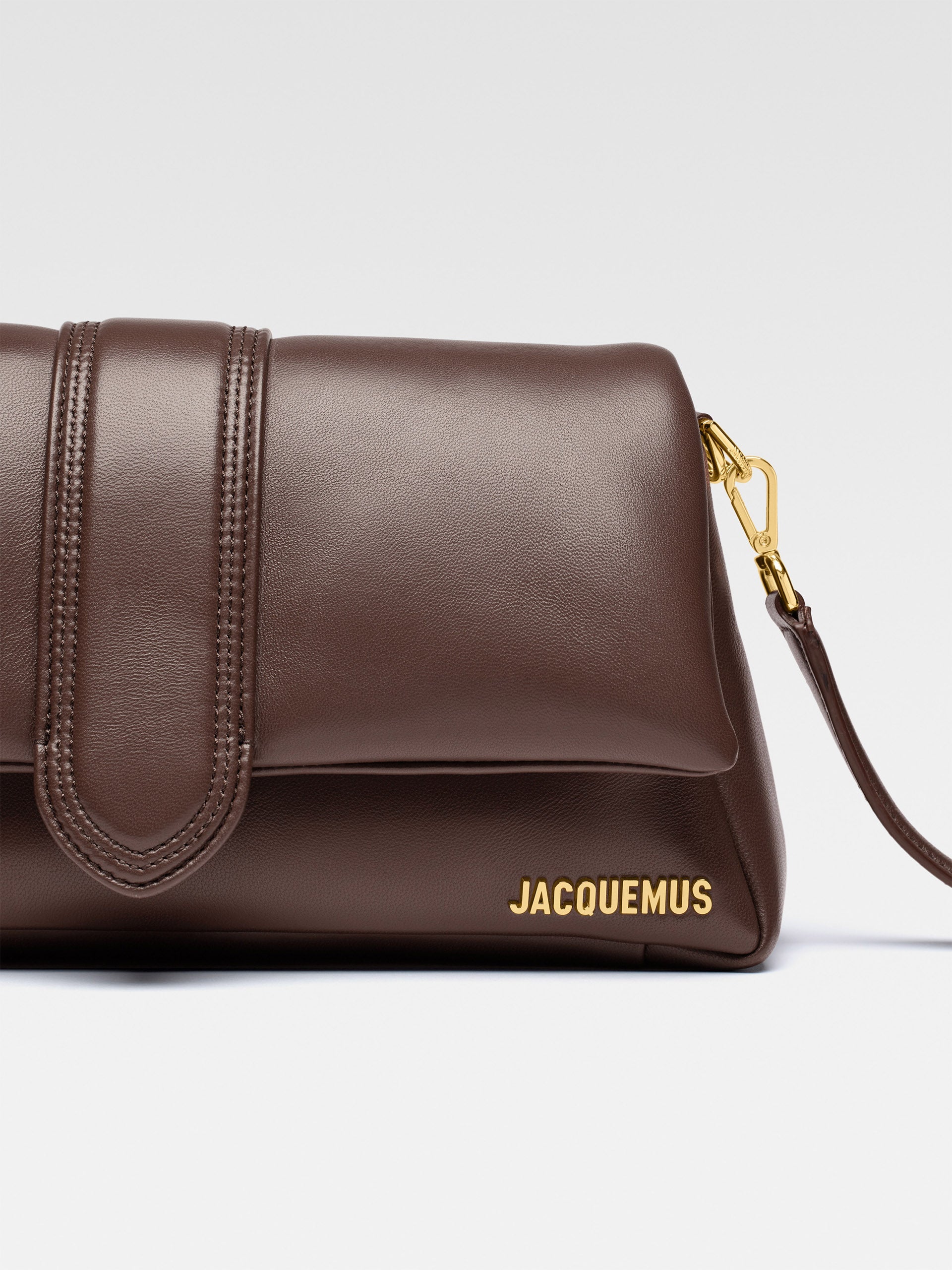 JACQUEMUS - Schultertasche Le Bambimou aus Leder Braun – Brown