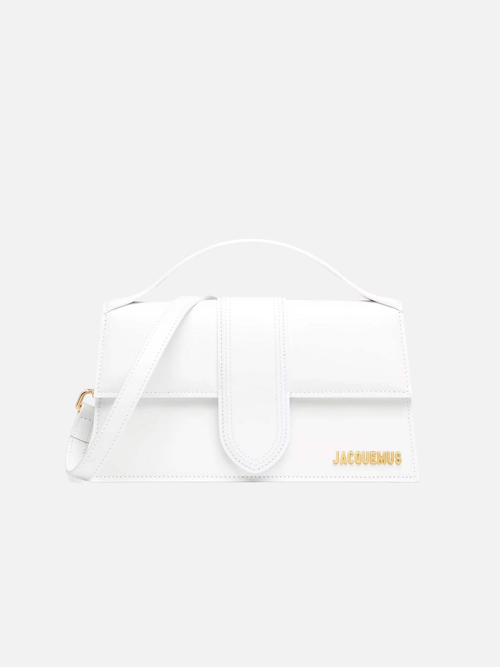 JACQUEMUS - Handtasche Le Grand Bambino aus Leder Weiss – White