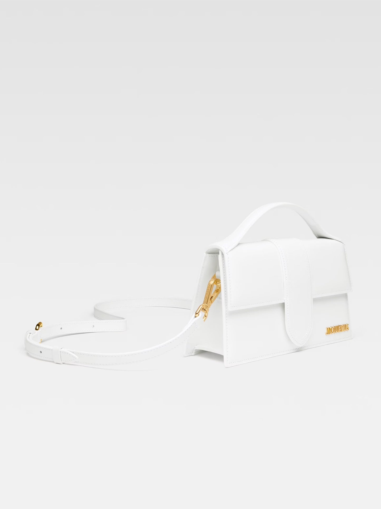 JACQUEMUS - Handtasche Le Grand Bambino aus Leder Weiss – White