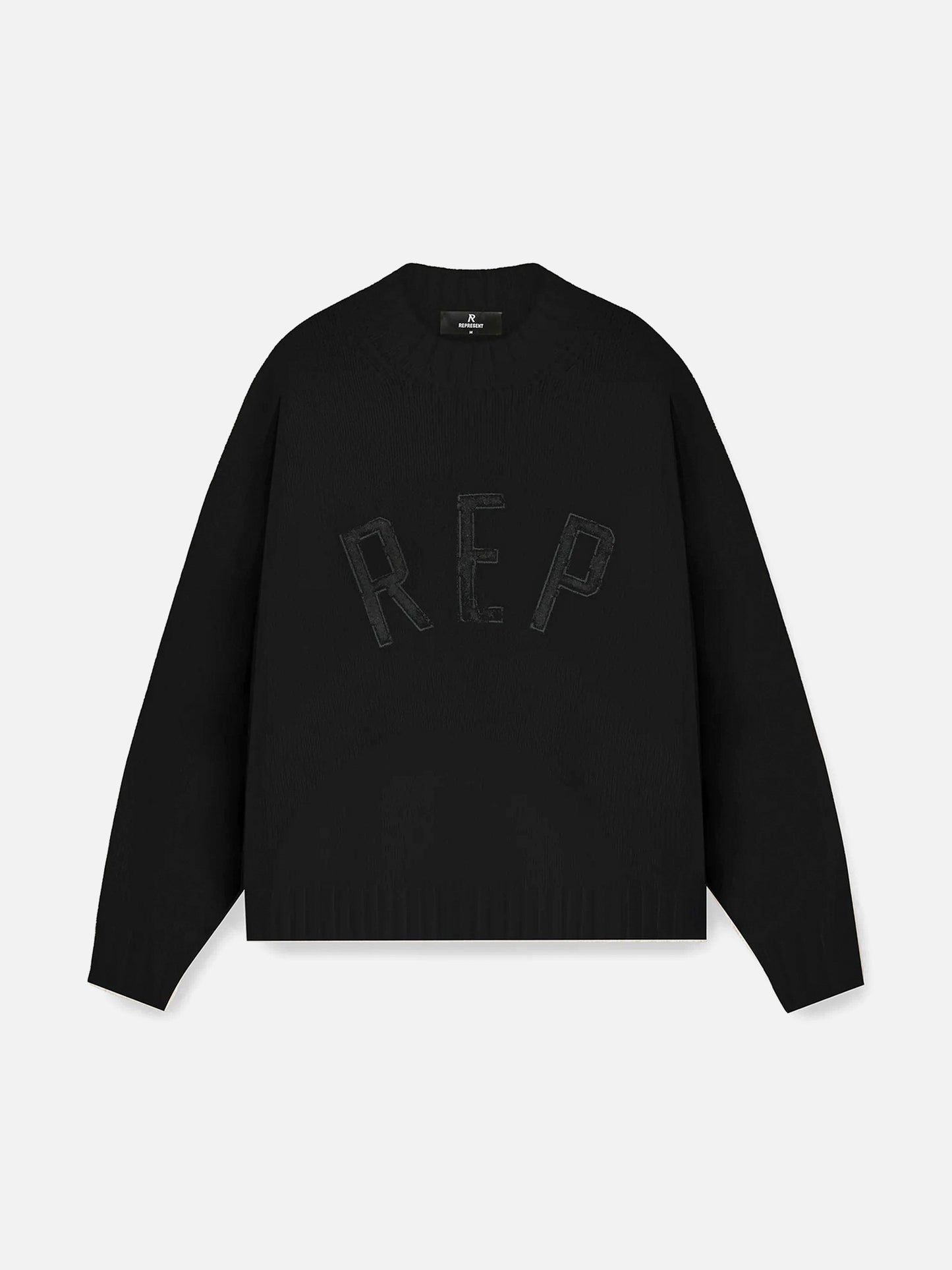 REPRESENT - Strickpullover mit Logo für Herren Schwarz – Black