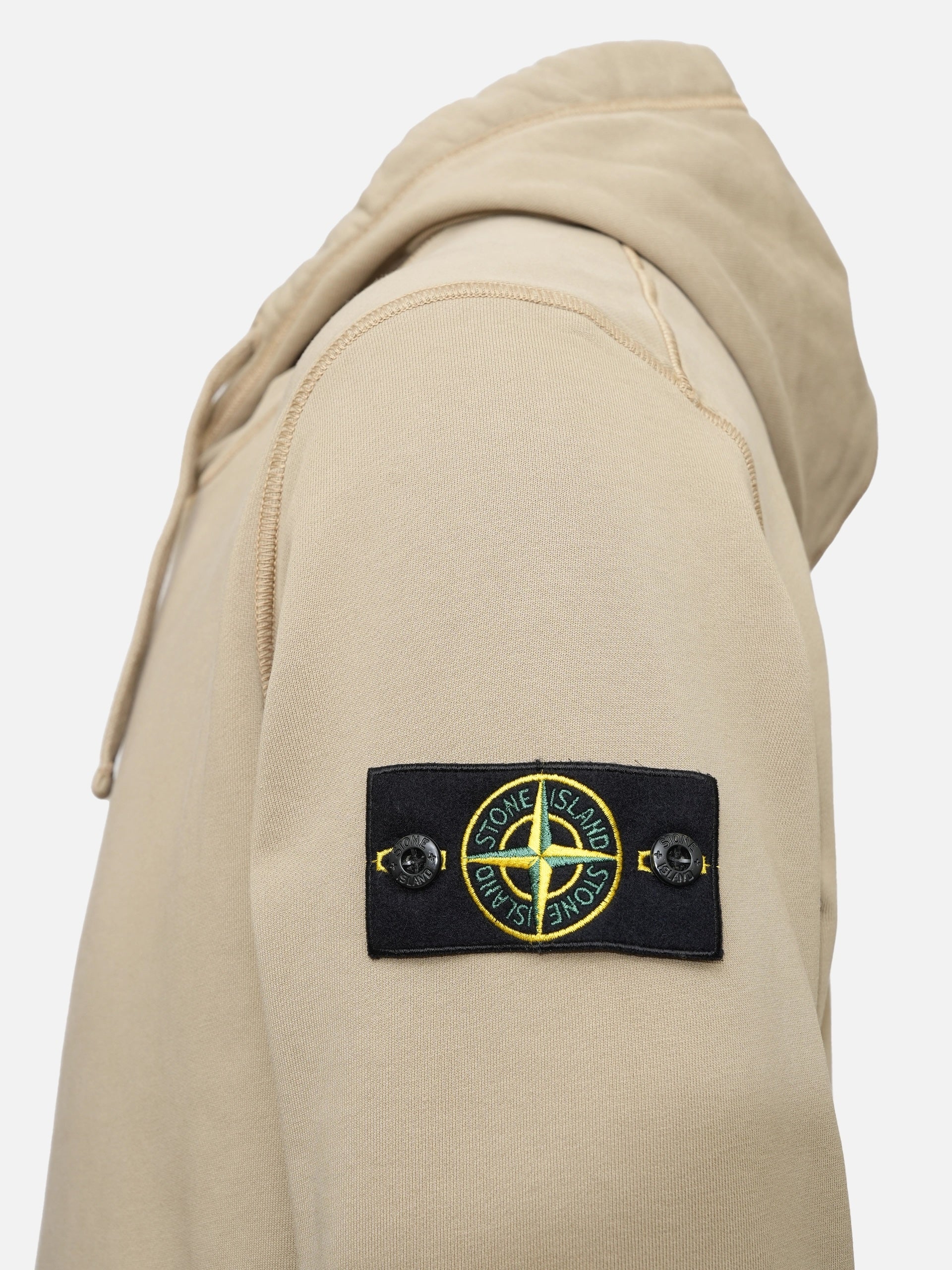 STONE ISLAND - Hoodie mit Logo-Patch für Herren Beige