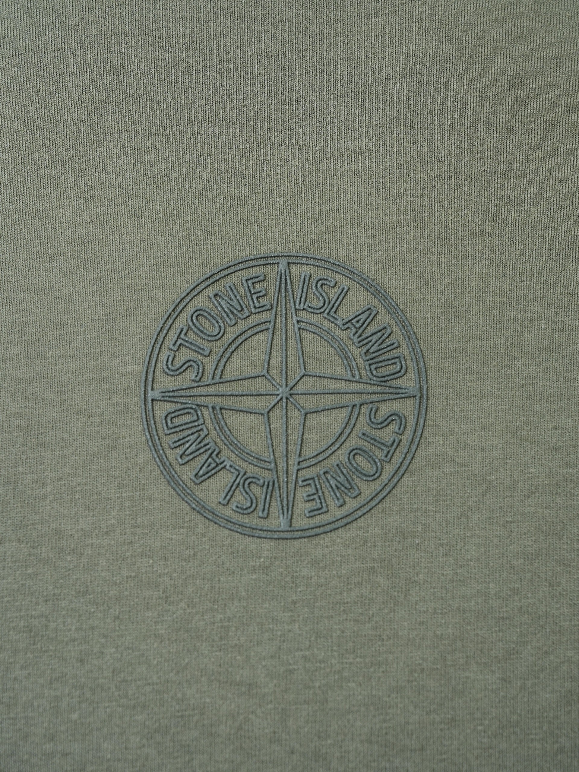 STONE ISLAND - T-Shirt mit Kompass-Logo für Herren Olivgrün – Olive green