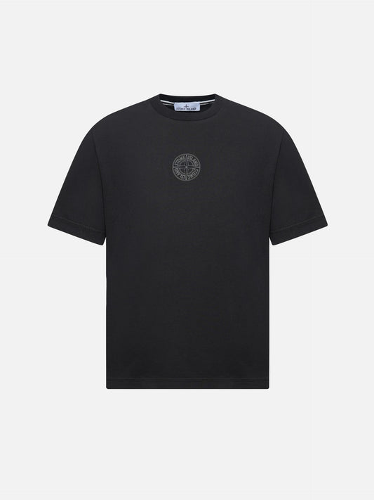 STONE ISLAND - T-Shirt mit Kompass-Logo für Herren Schwarz – Black