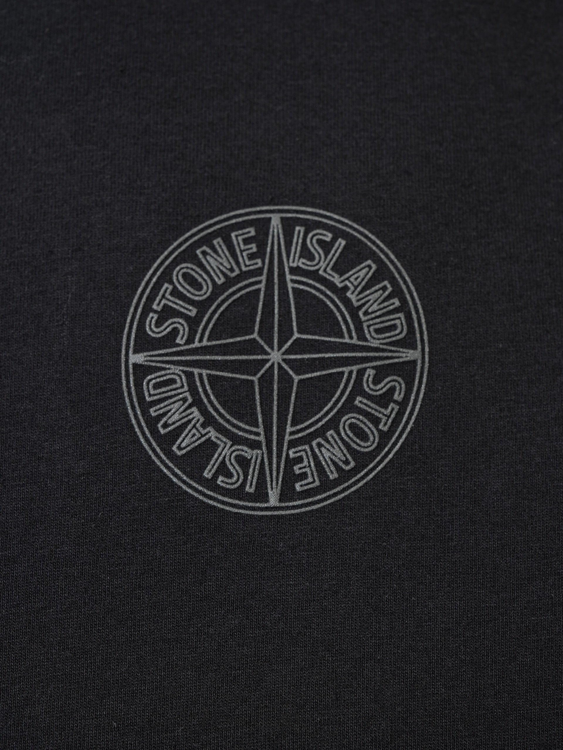 STONE ISLAND - T-Shirt mit Kompass-Logo für Herren Schwarz – Black