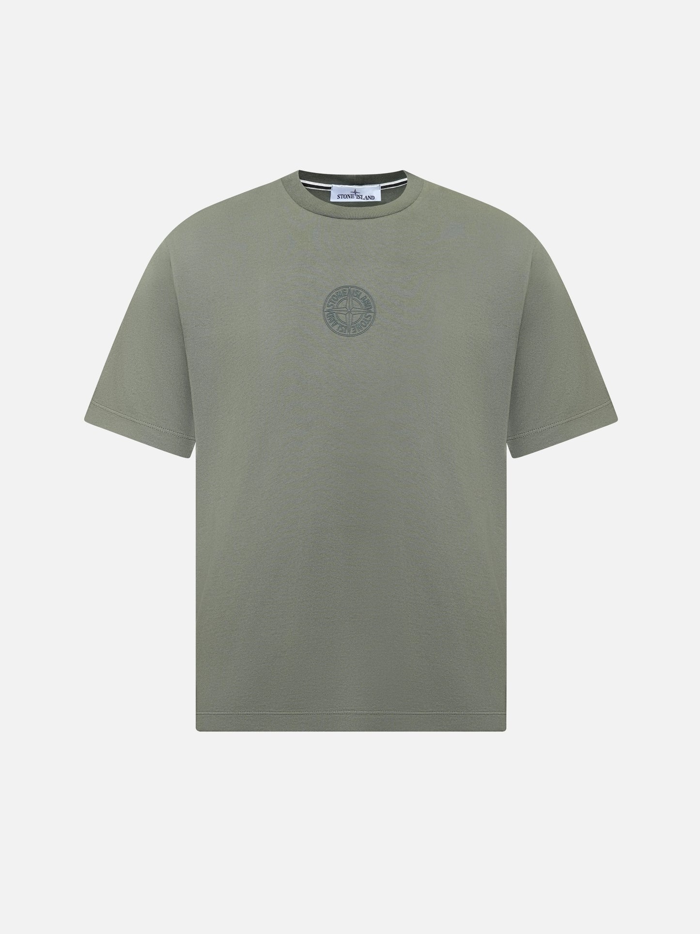 STONE ISLAND - T-Shirt mit Kompass-Logo für Herren Olivgrün – Olive green