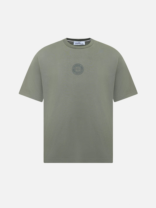 STONE ISLAND - T-Shirt mit Kompass-Logo für Herren Olivgrün – Olive green