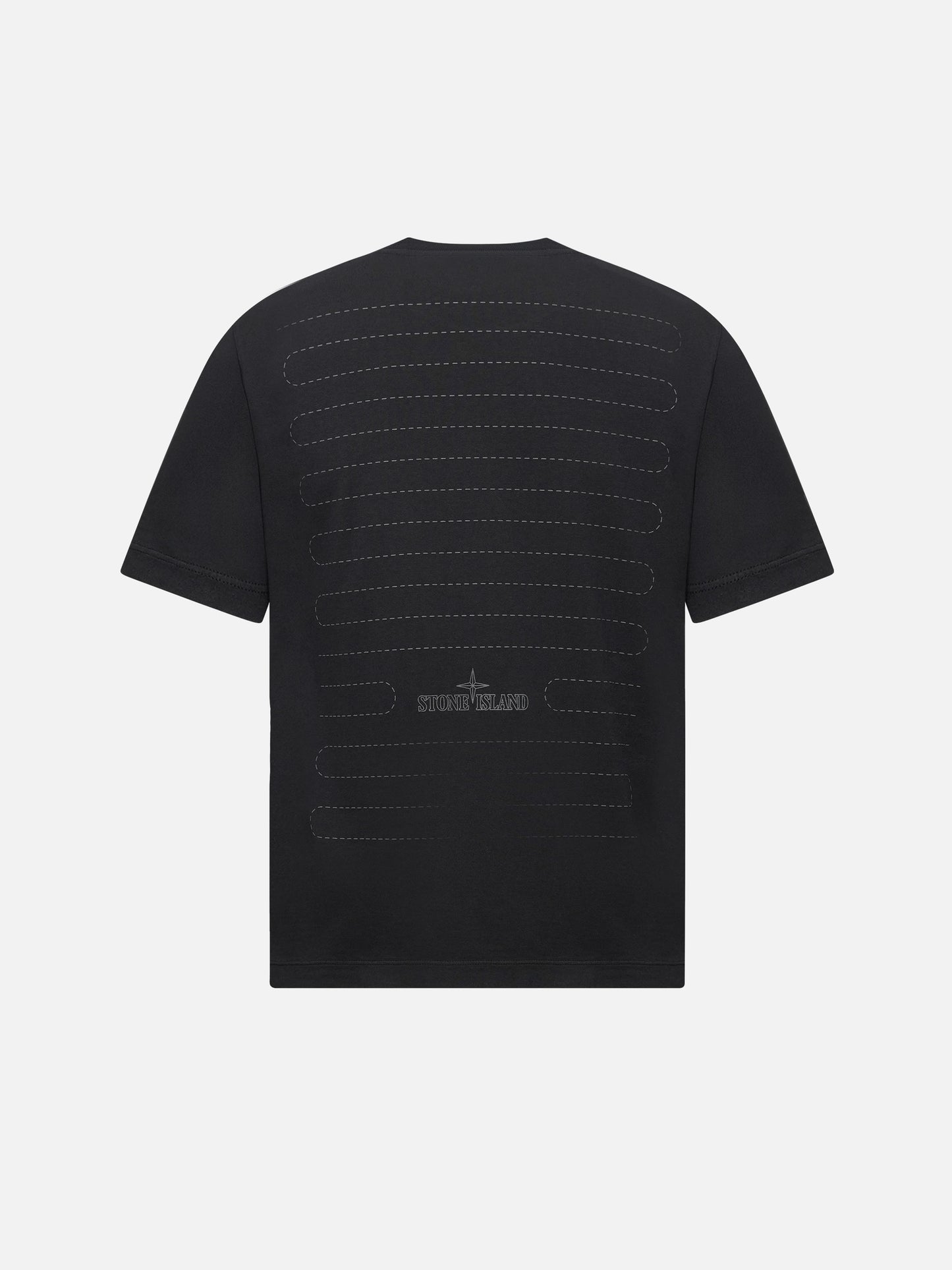 STONE ISLAND - T-Shirt mit Kompass-Logo für Herren Schwarz – Black