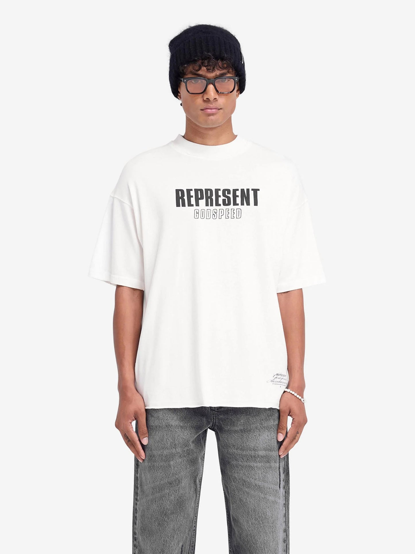 REPRESENT - T-Shirt Godspeed für Herren Cremeweiss – Cream white