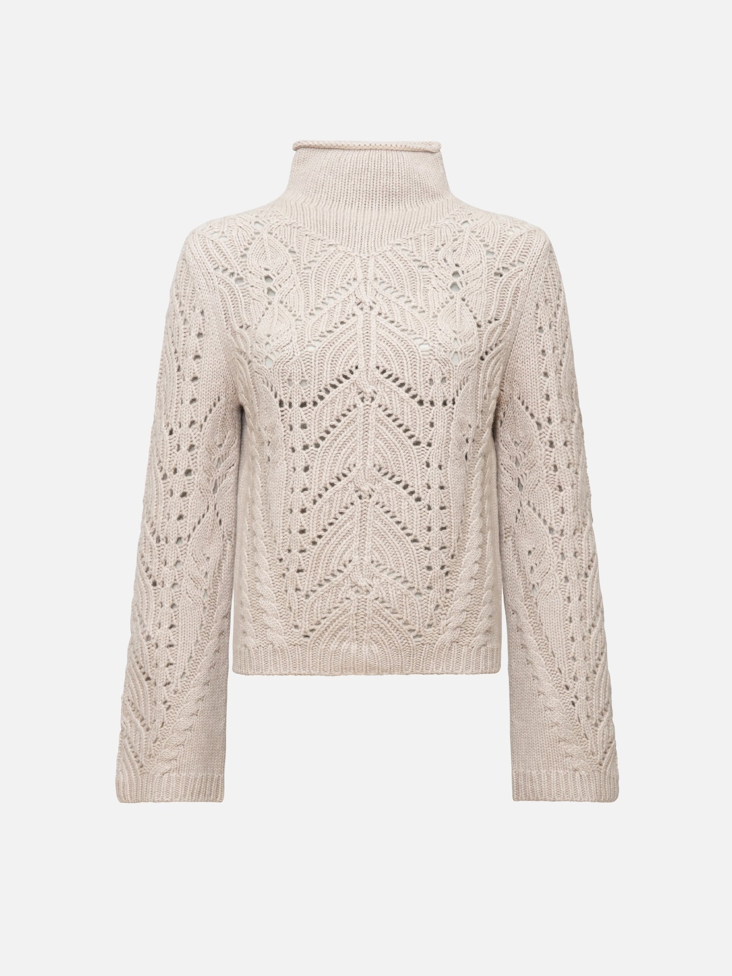 LOULOU STUDIO - Pullover Gustavia mit Spitze für Damen Beige