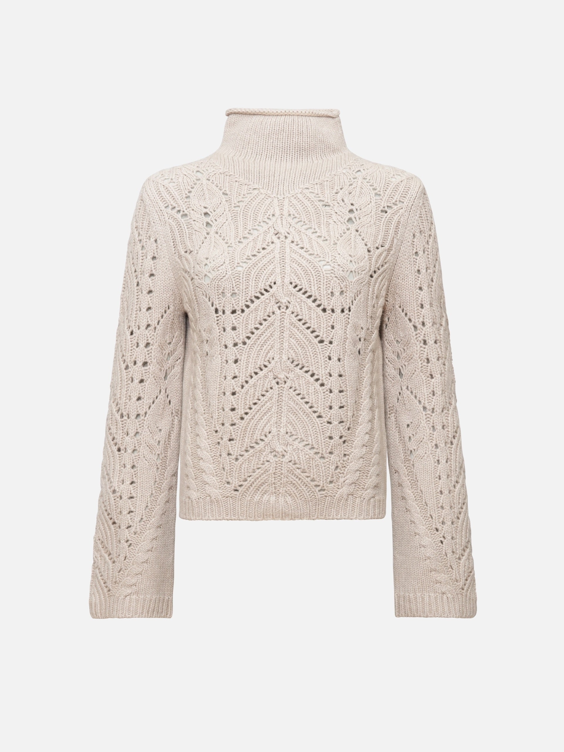 LOULOU STUDIO - Pullover Gustavia mit Spitze für Damen Beige