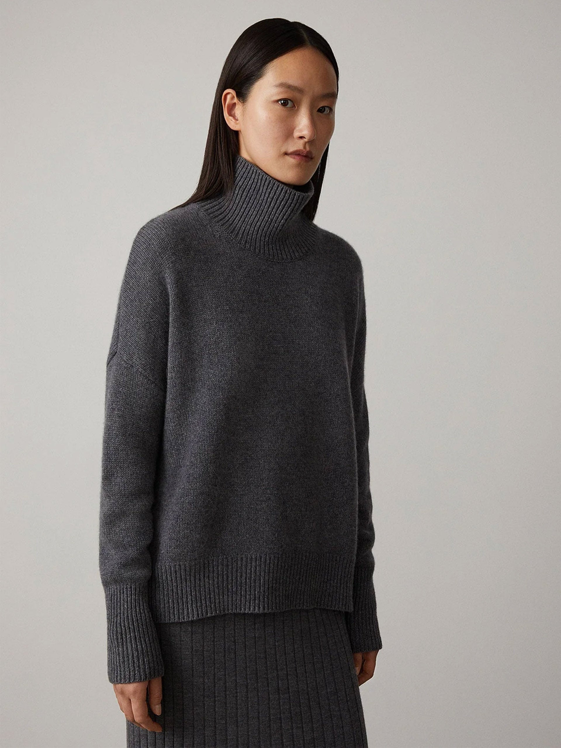 LISA YANG - Pullover Heidi aus Kaschmir für Damen Grau – Gray