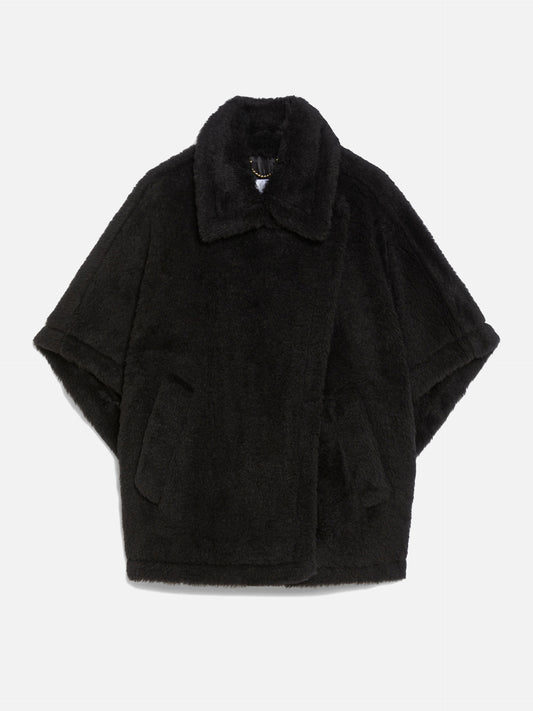 MAX MARA - Cape aus Teddy-Stoff Tebe für Damen Schwarz – Black