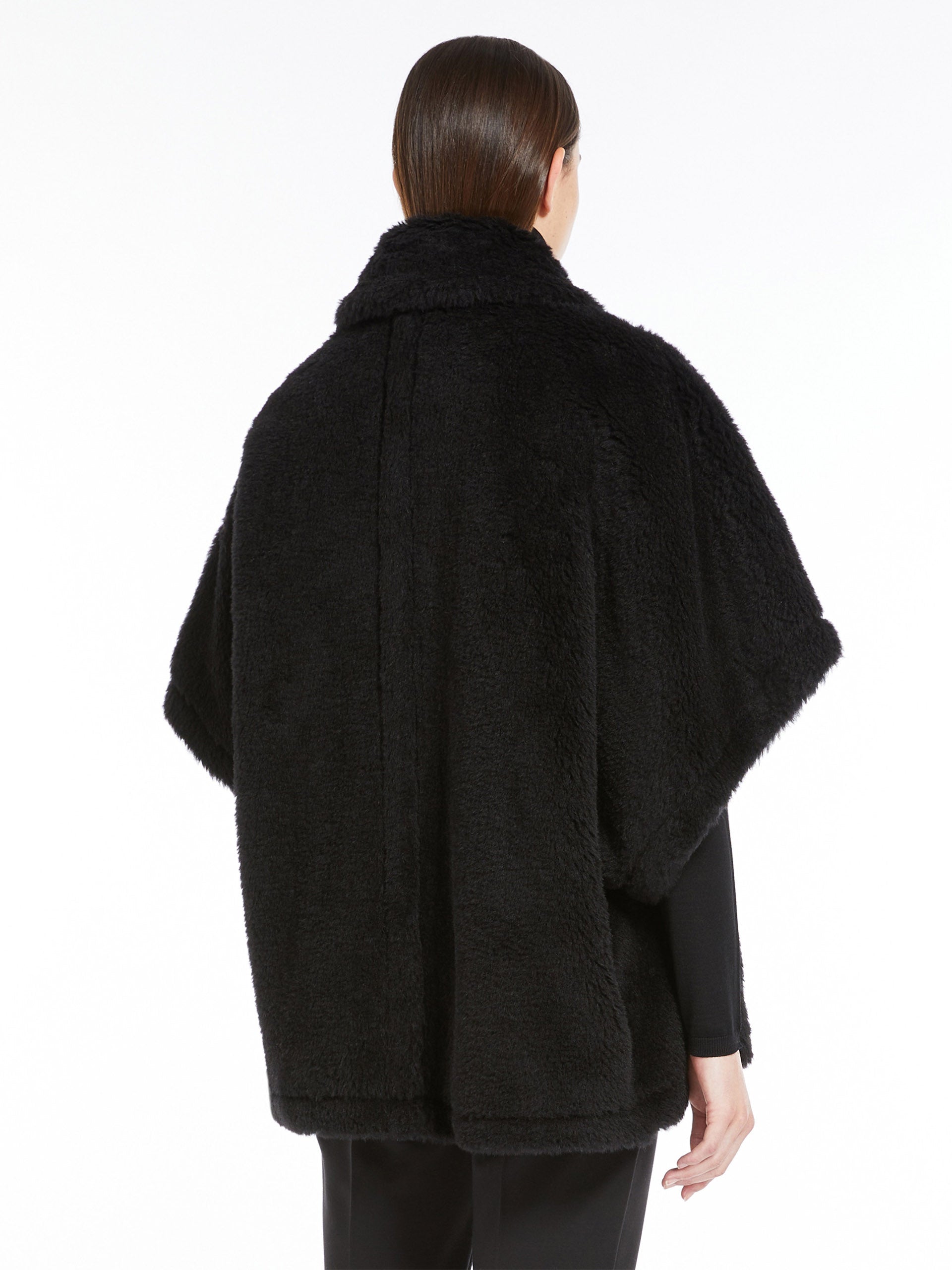 MAX MARA - Cape aus Teddy-Stoff Tebe für Damen Schwarz – Black