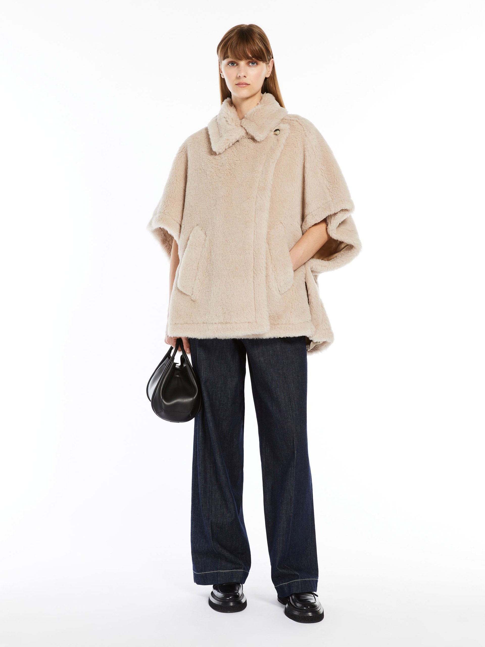 MAX MARA - Cape aus Teddy-Stoff Tebe für Damen Sand