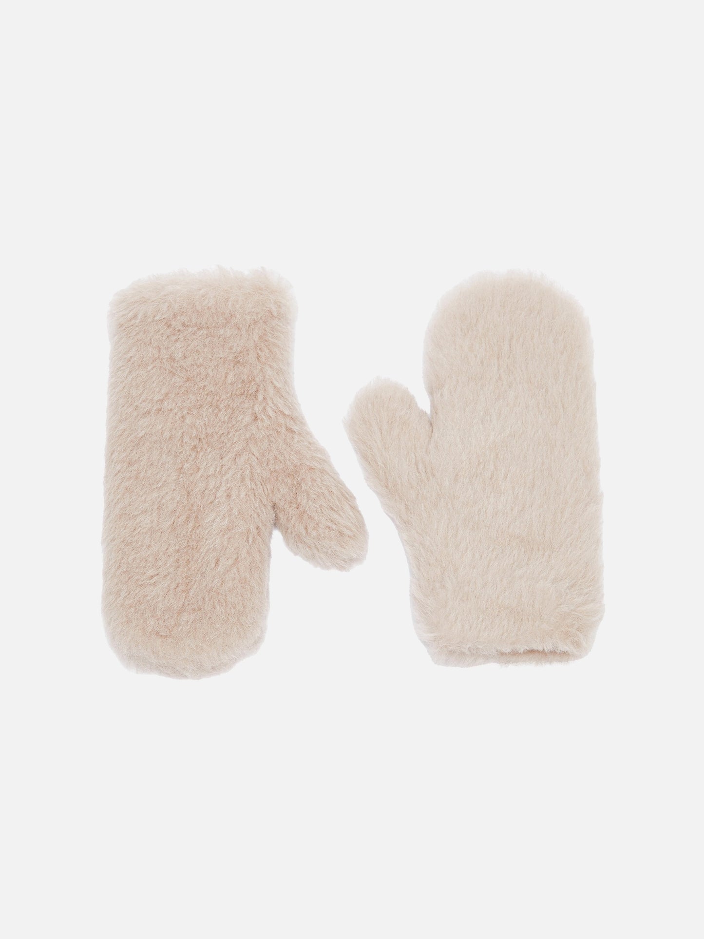 MAX MARA - Handschuhe aus Teddy-Stoff Ombrato Sand