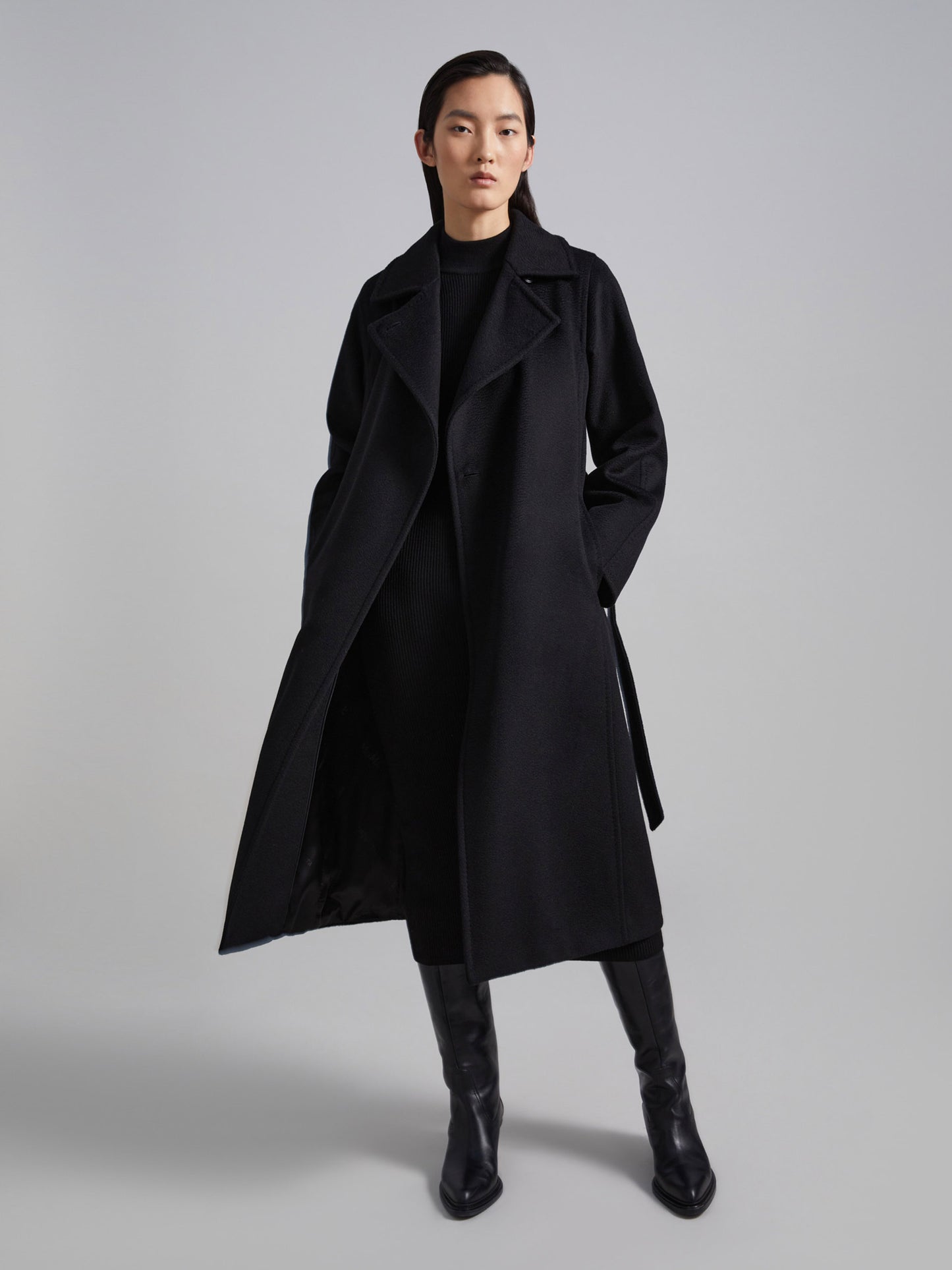 MAX MARA - Mantel Manuela aus Kamelhaar für Damen Schwarz – Black