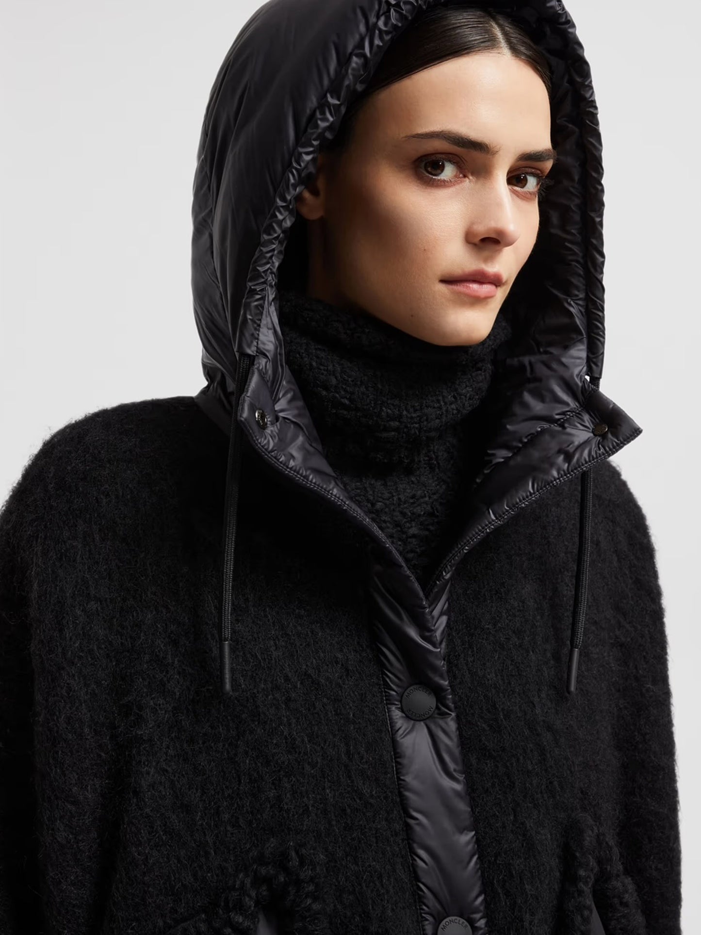 MONCLER GRENOBLE - Daunen-Cape mit Shearling für Damen