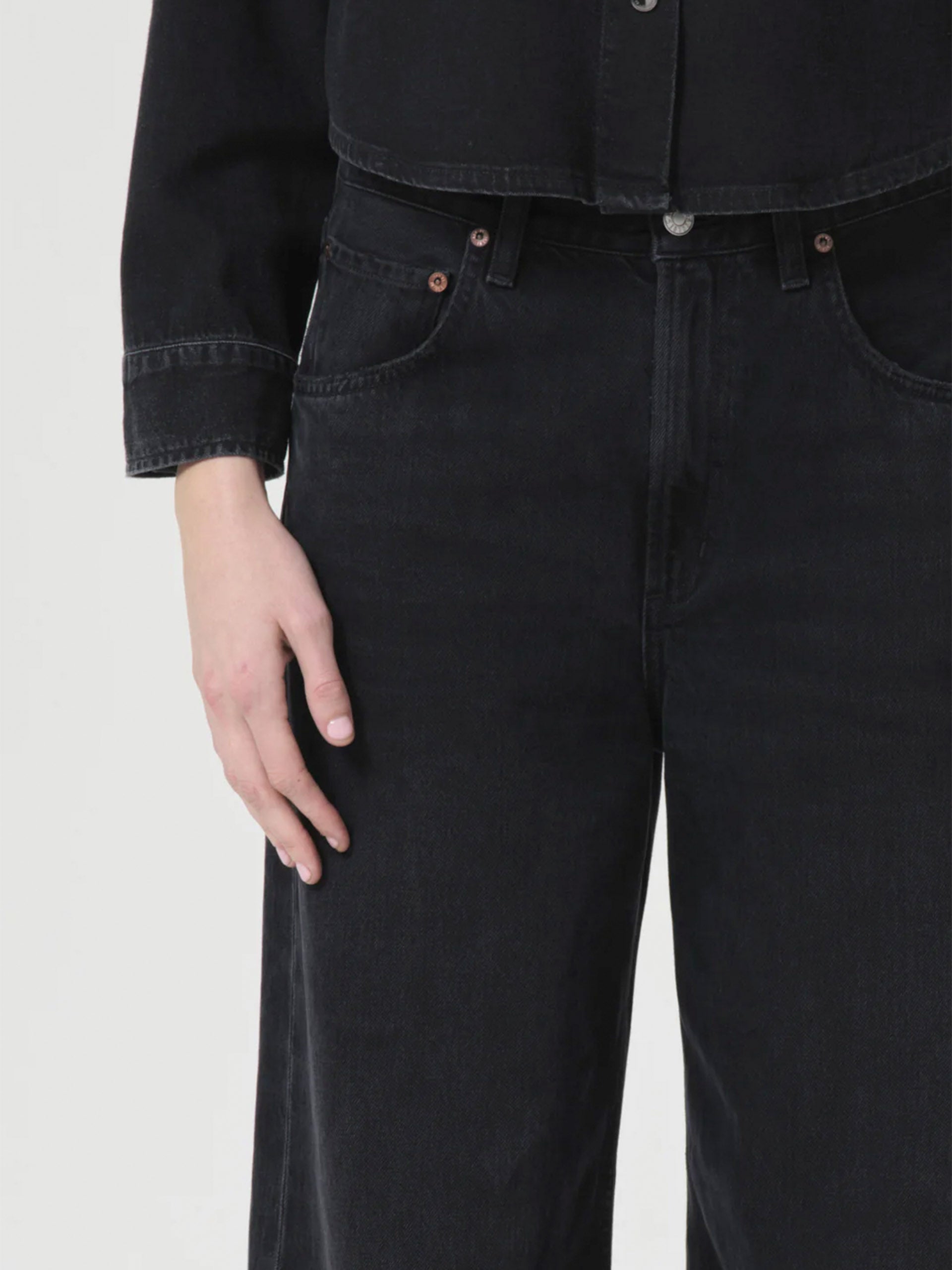 AGOLDE - Jeans Low Curve mit weitem Bein für Damen