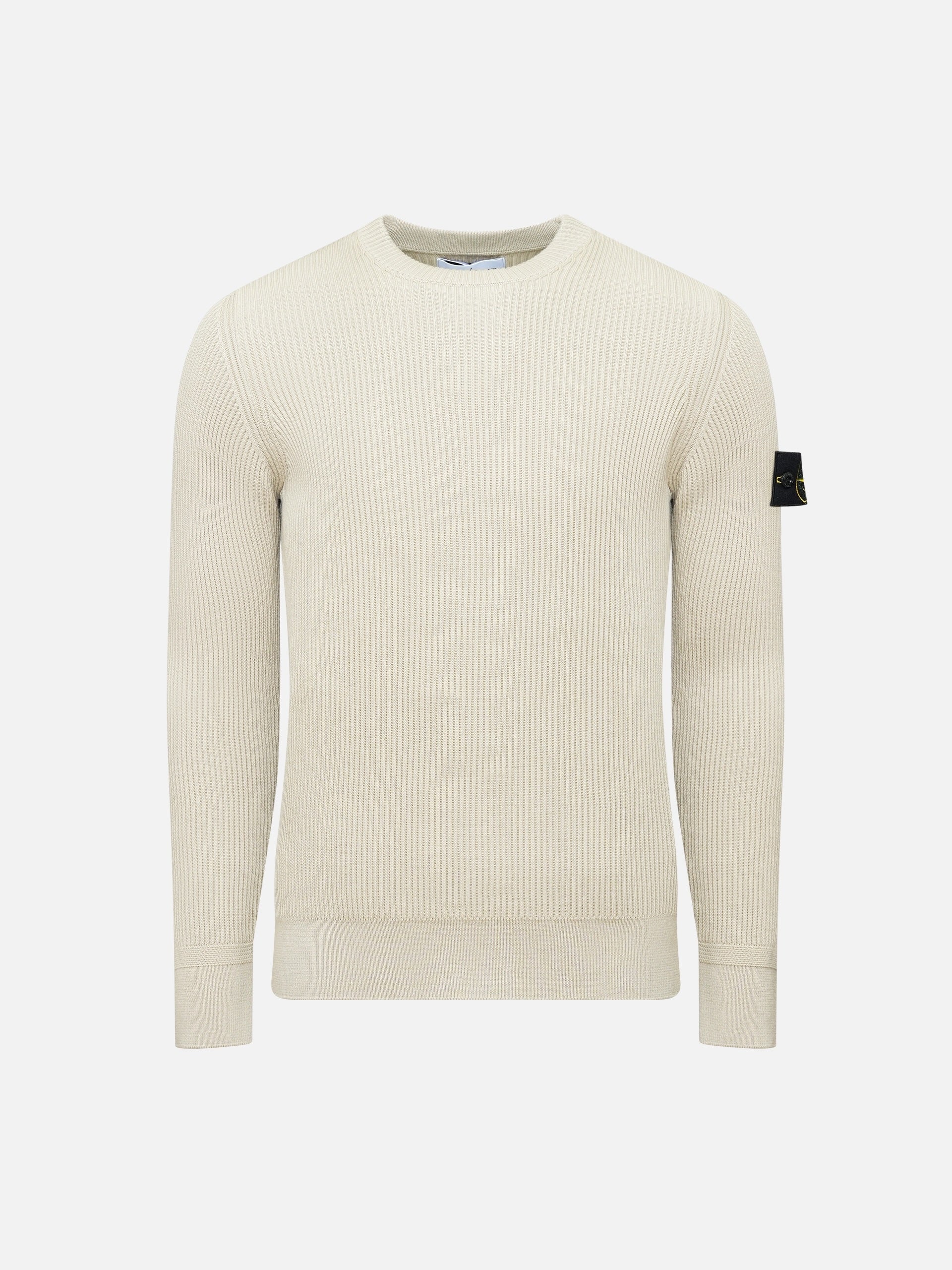 STONE ISLAND - Pullover aus Rippstrick für Herren Hellbeige - Light beige