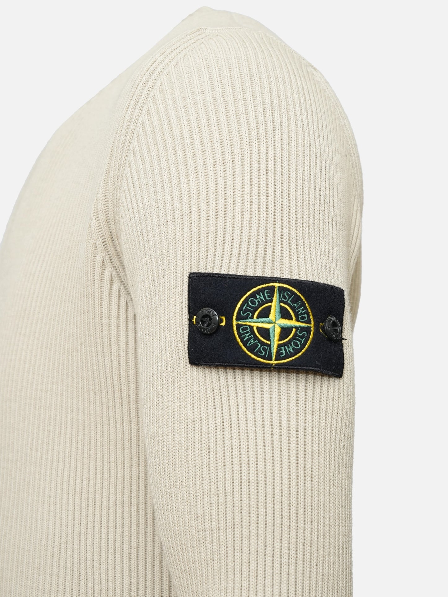 STONE ISLAND - Pullover aus Rippstrick für Herren Hellbeige - Light beige