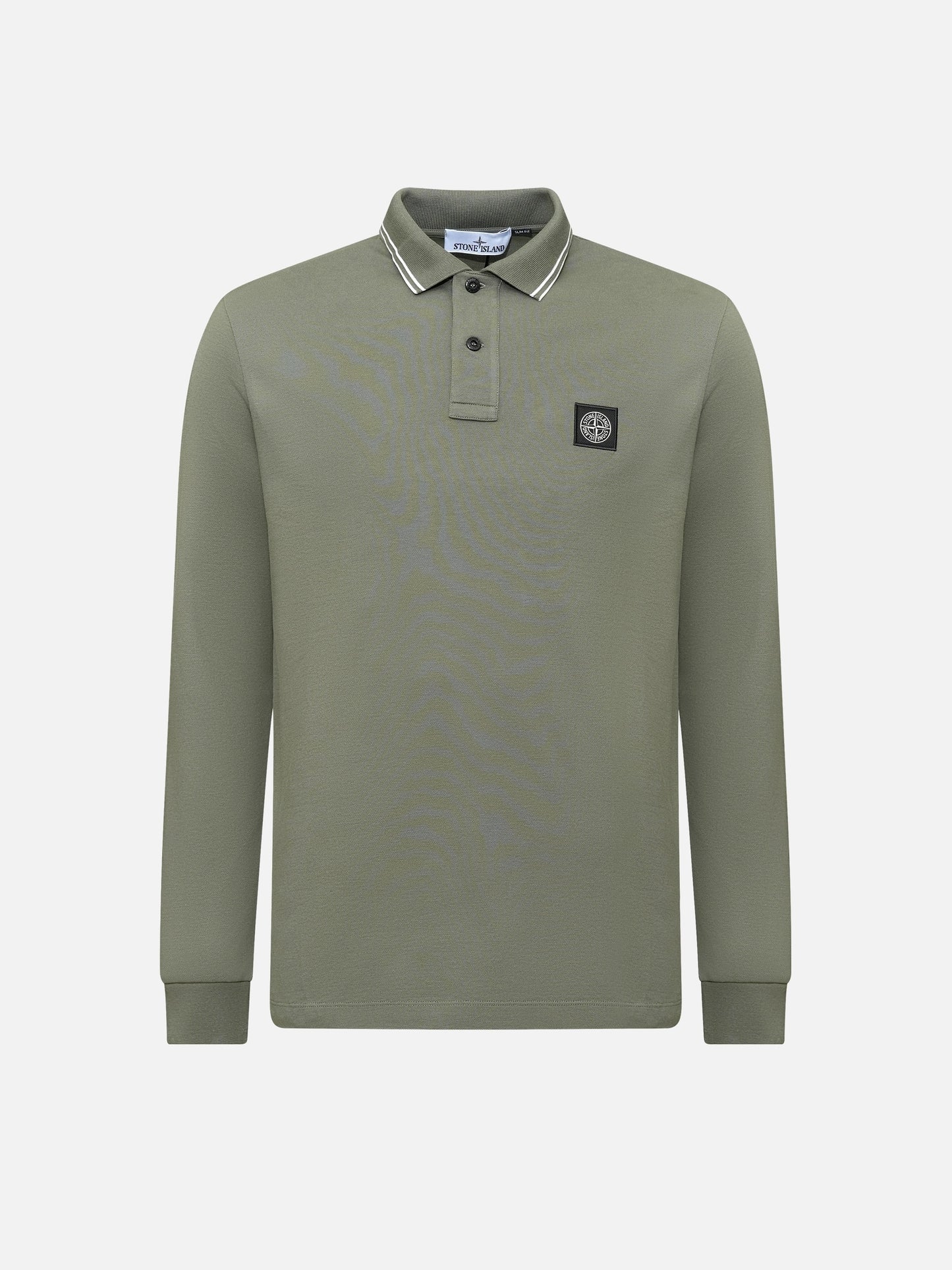 STONE ISLAND - Langärmliges Poloshirt für Herren Olivgrün - Olive green