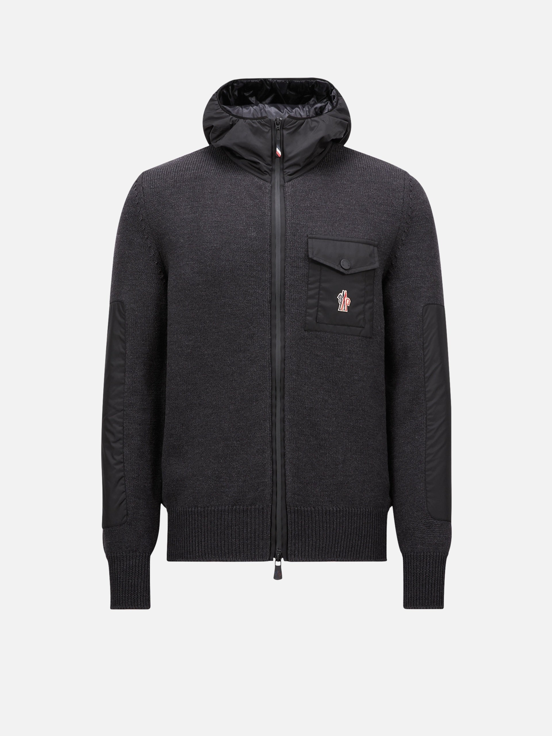 MONCLER GRENOBLE - Kapuzen-Strickjacke aus Wolle für Herren